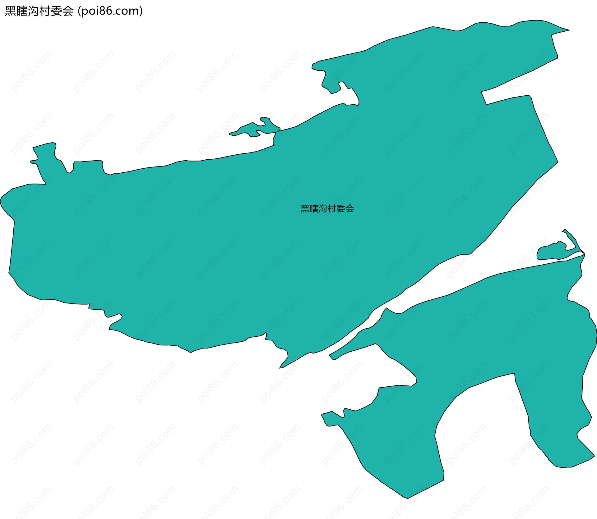 黑瞎沟村委会边界地图