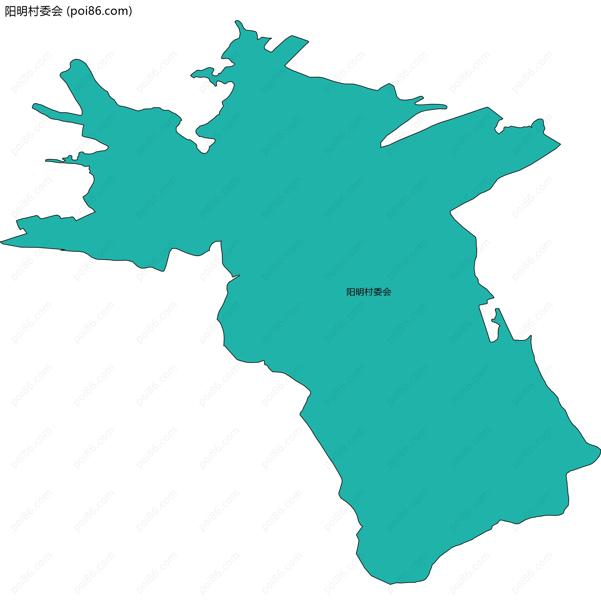 阳明村委会边界地图