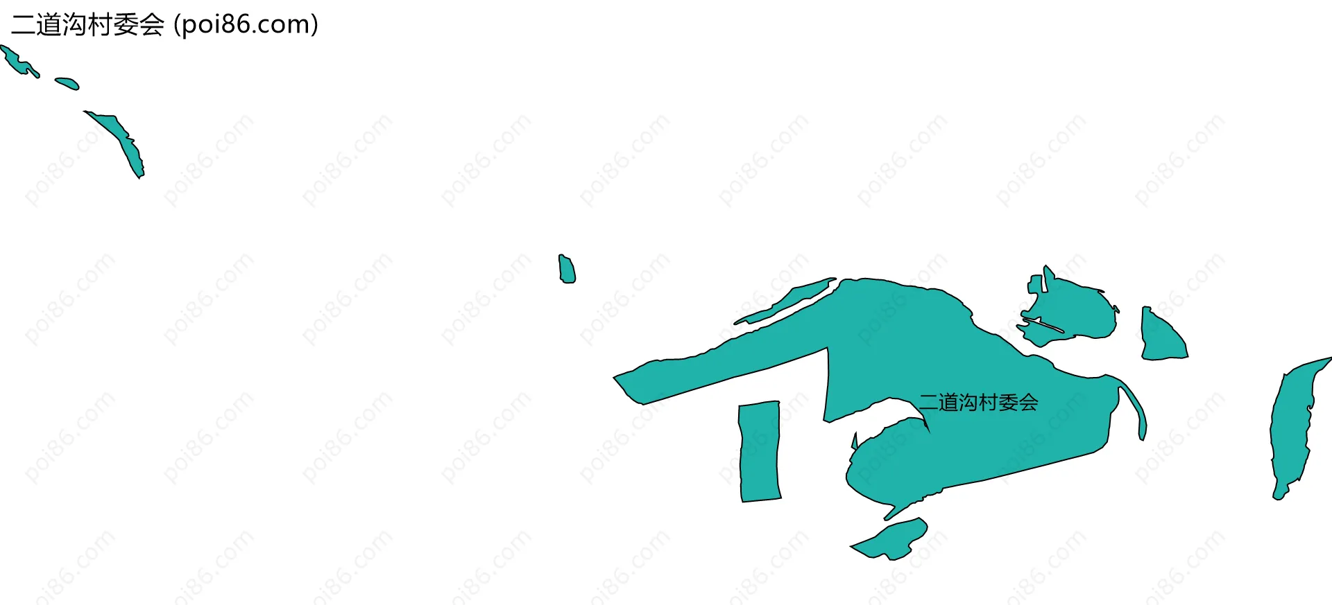 二道沟村委会边界地图