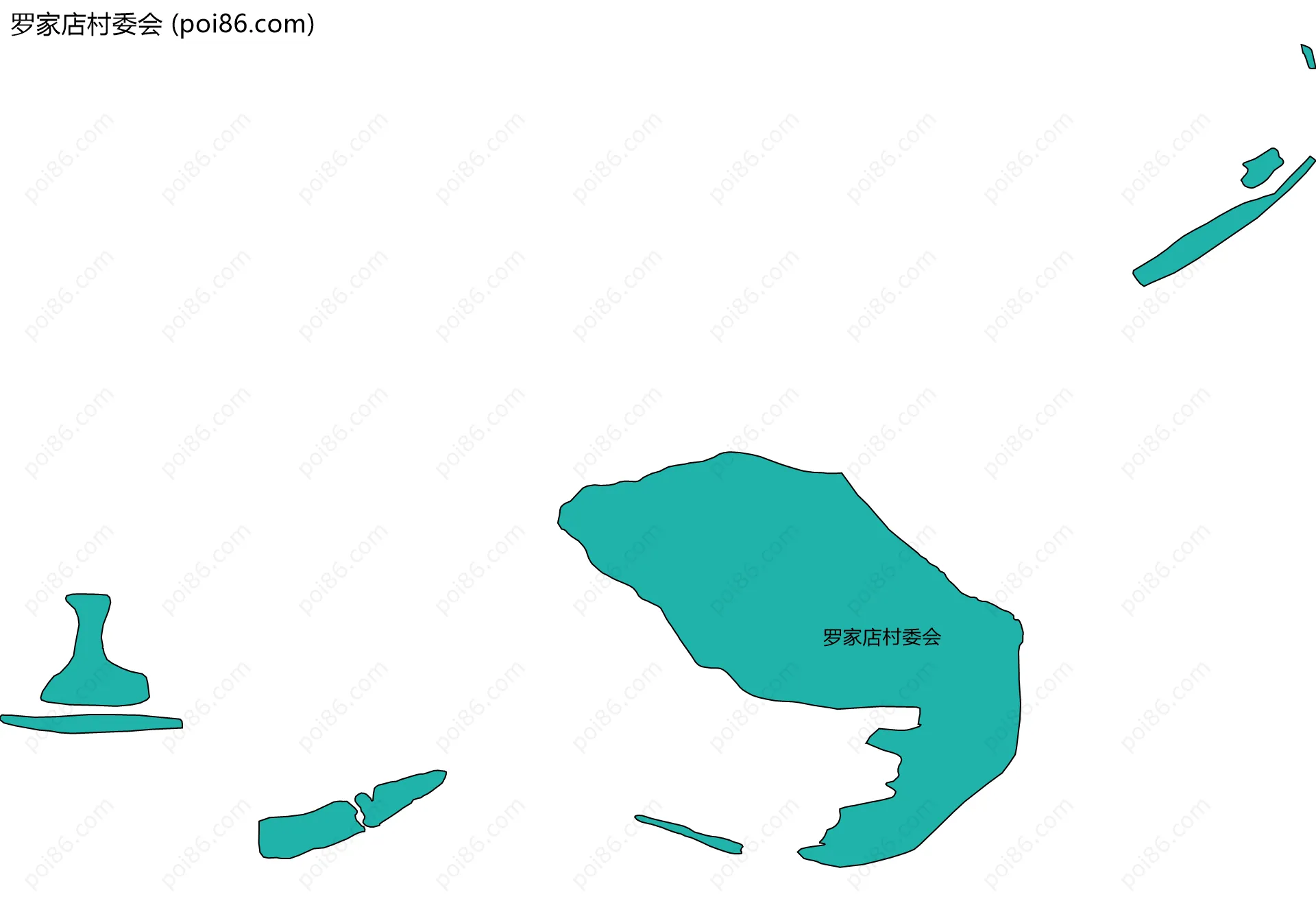 罗家店村委会边界地图