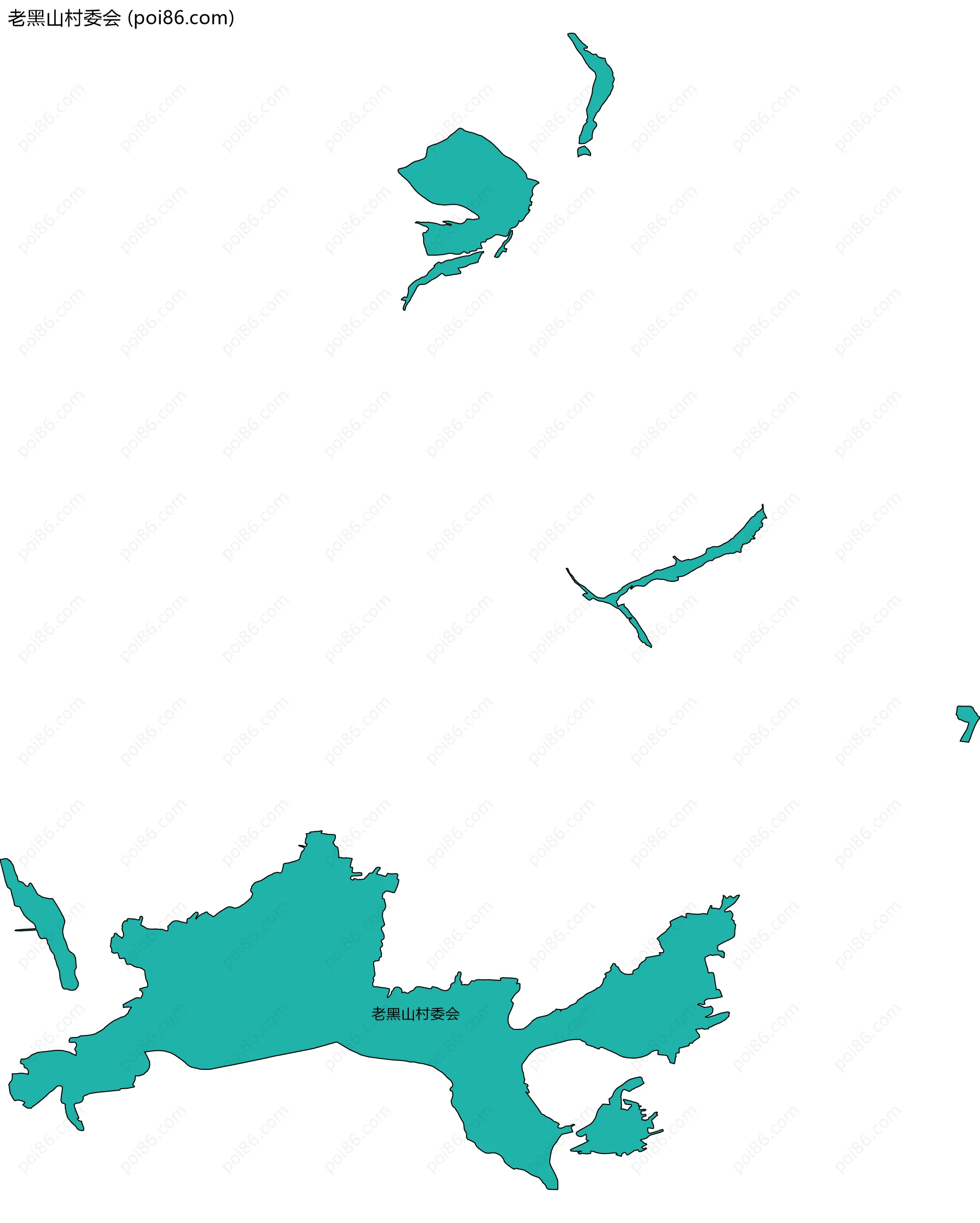 老黑山村委会边界地图