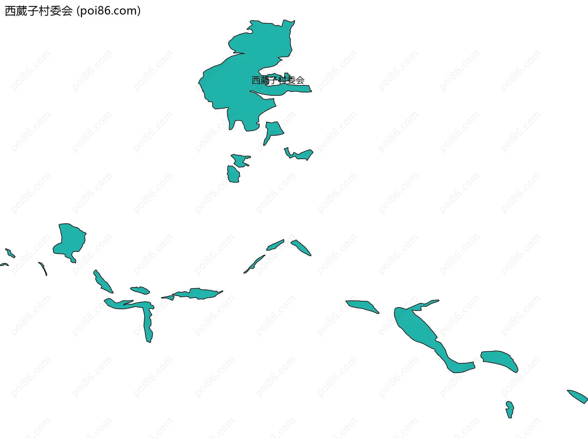 西葳子村委会边界地图