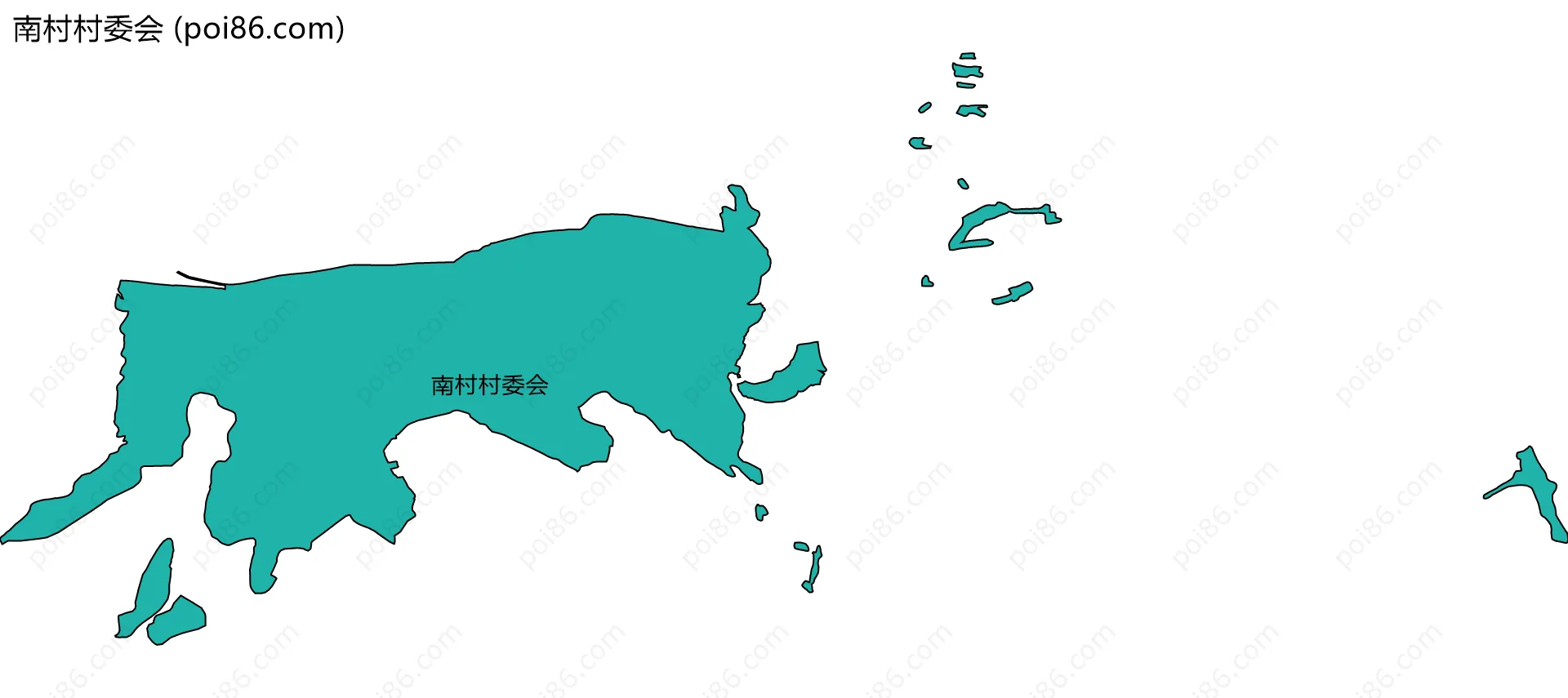 南村村委会边界地图