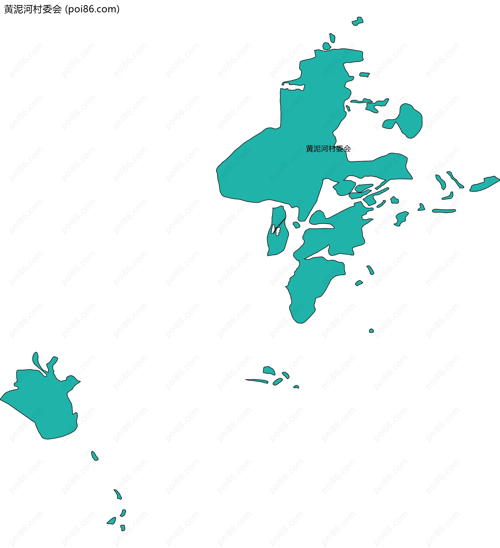 黄泥河村委会边界地图