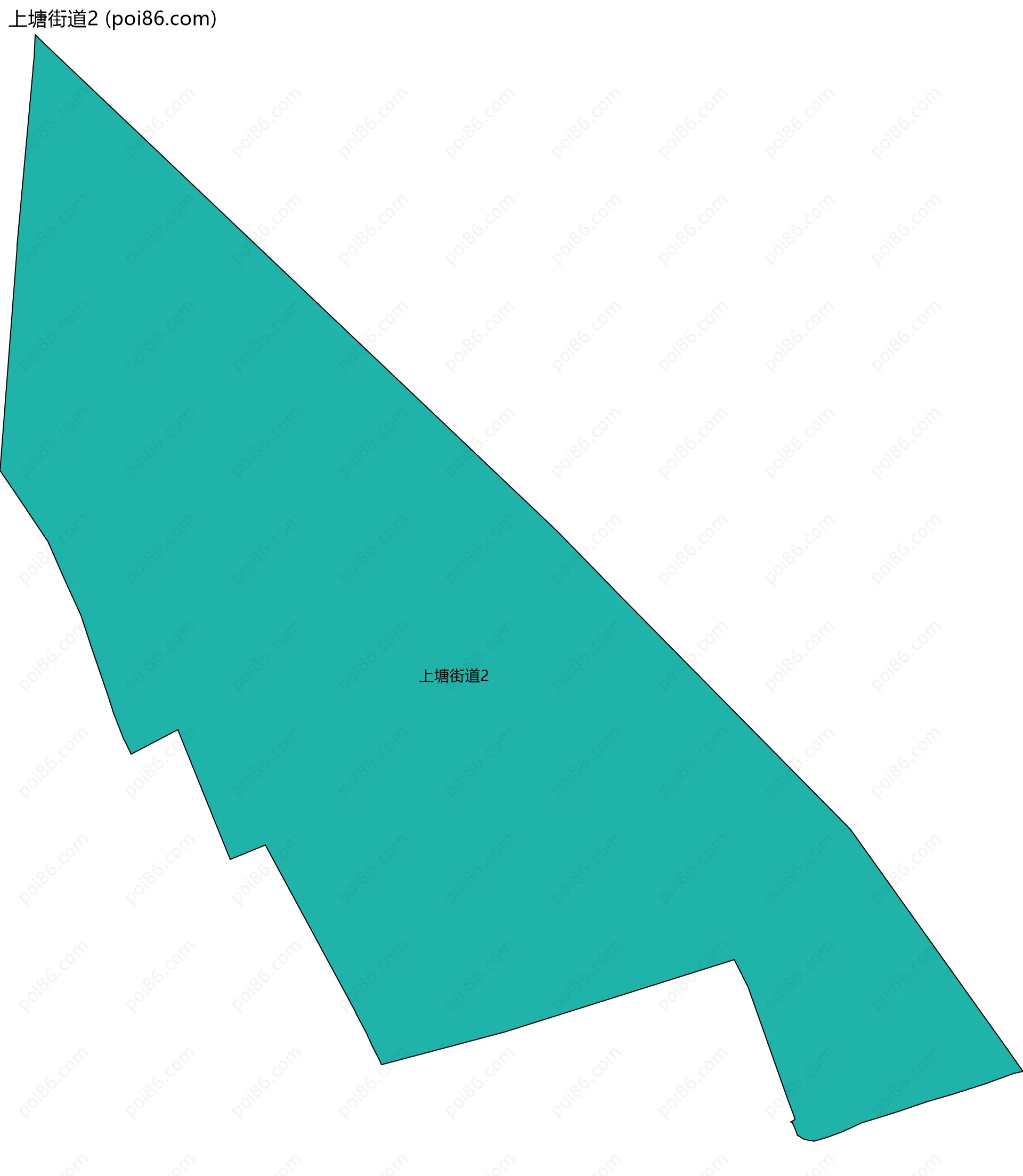 上塘街道2边界地图