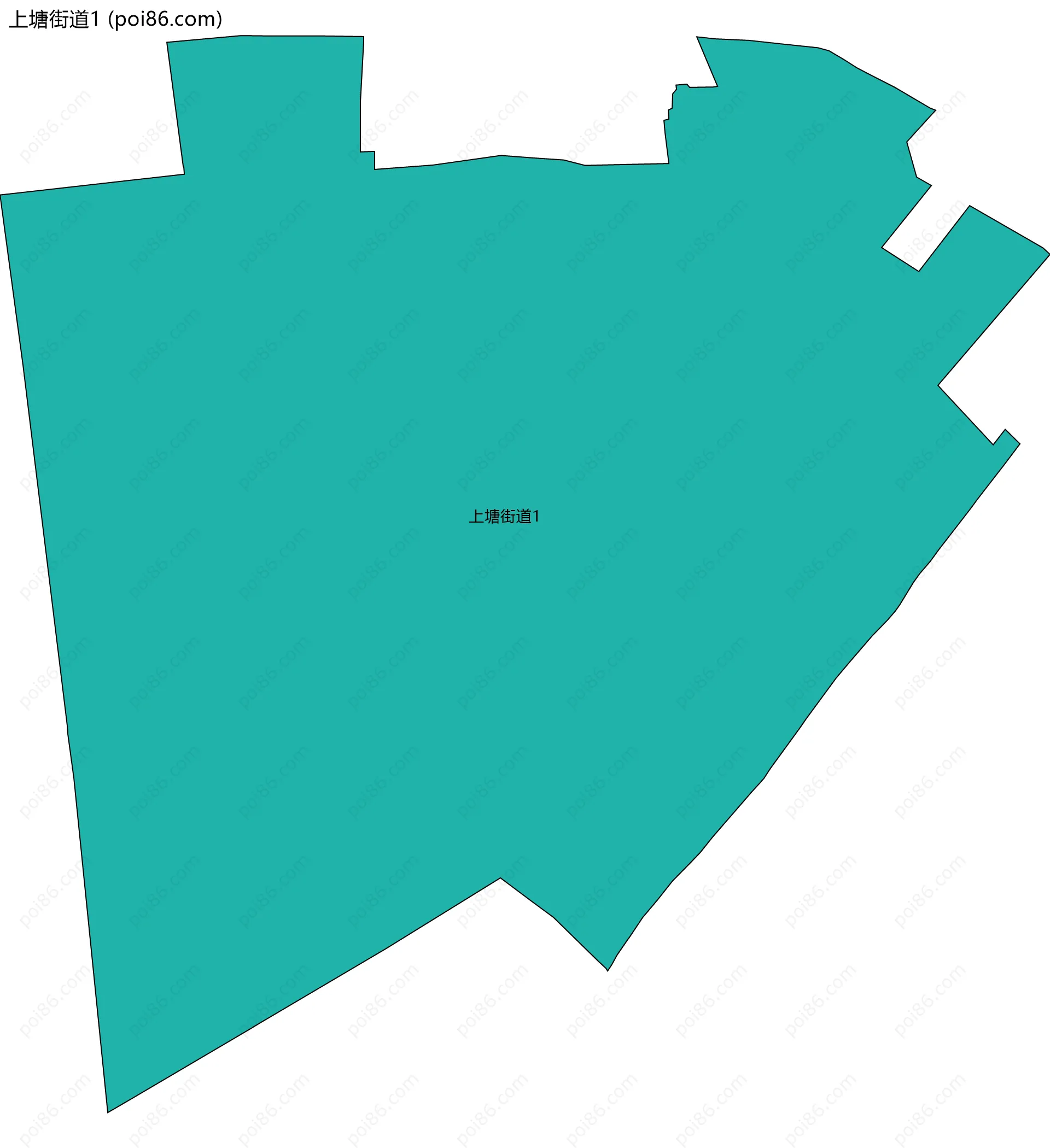 上塘街道1边界地图