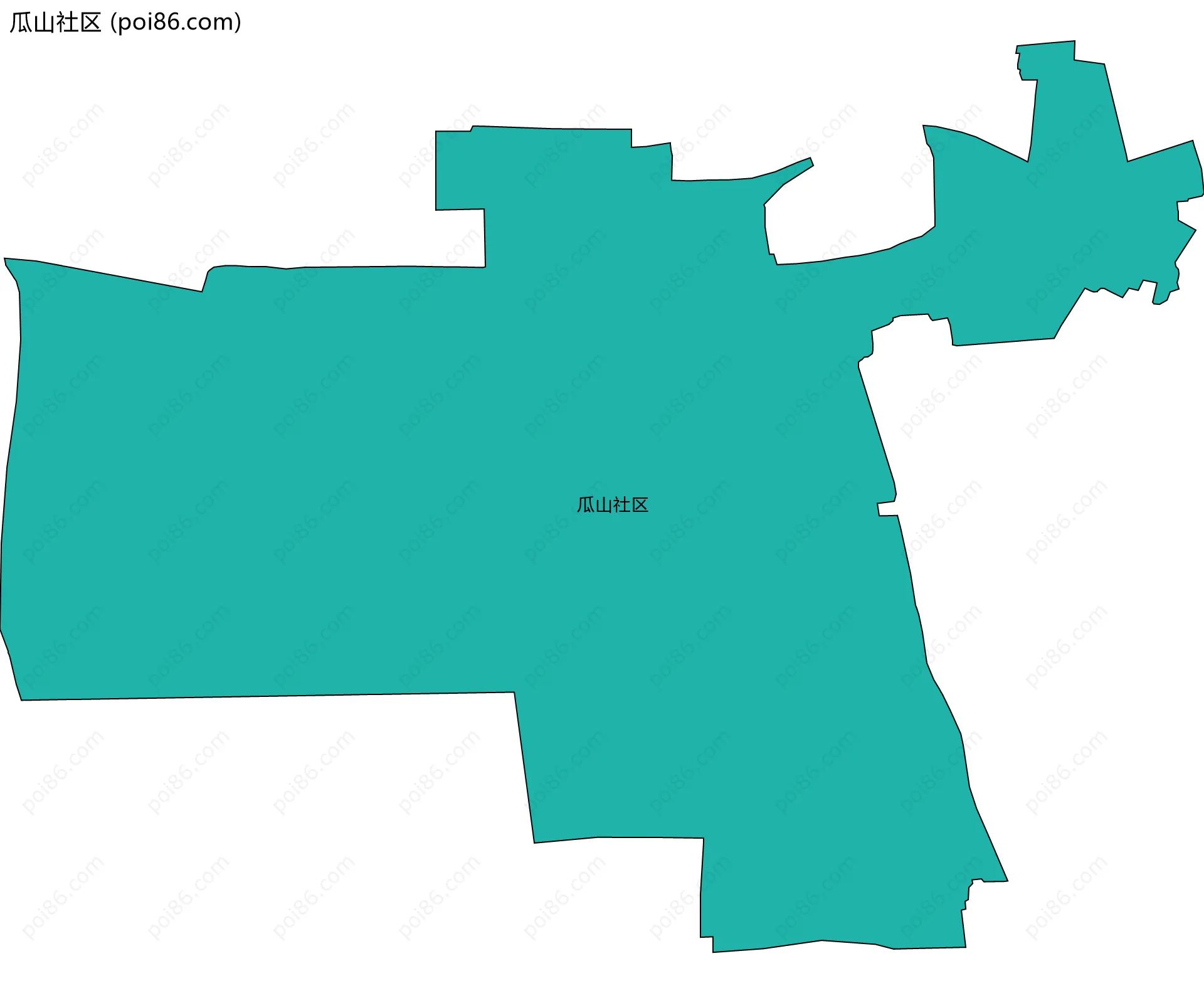 瓜山社区边界地图