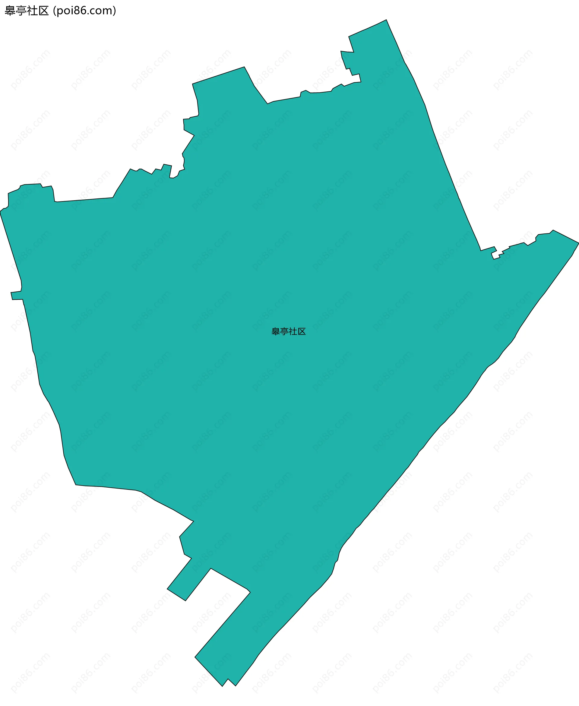 皋亭社区边界地图