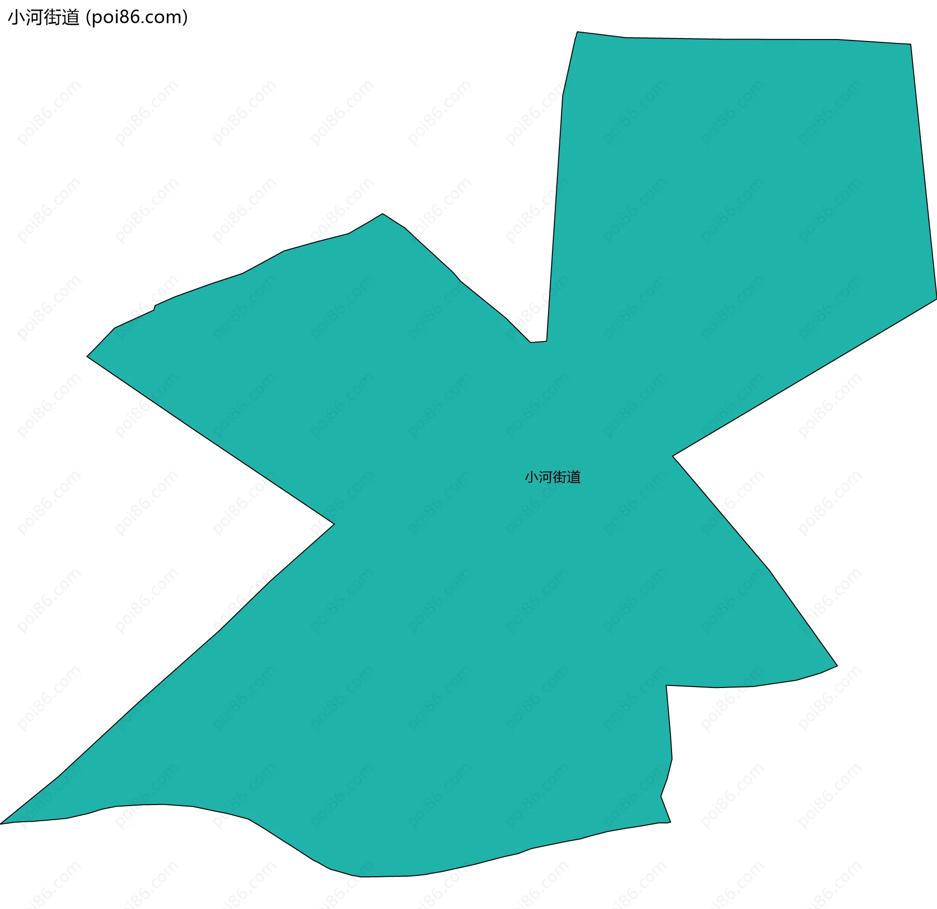 小河街道边界地图