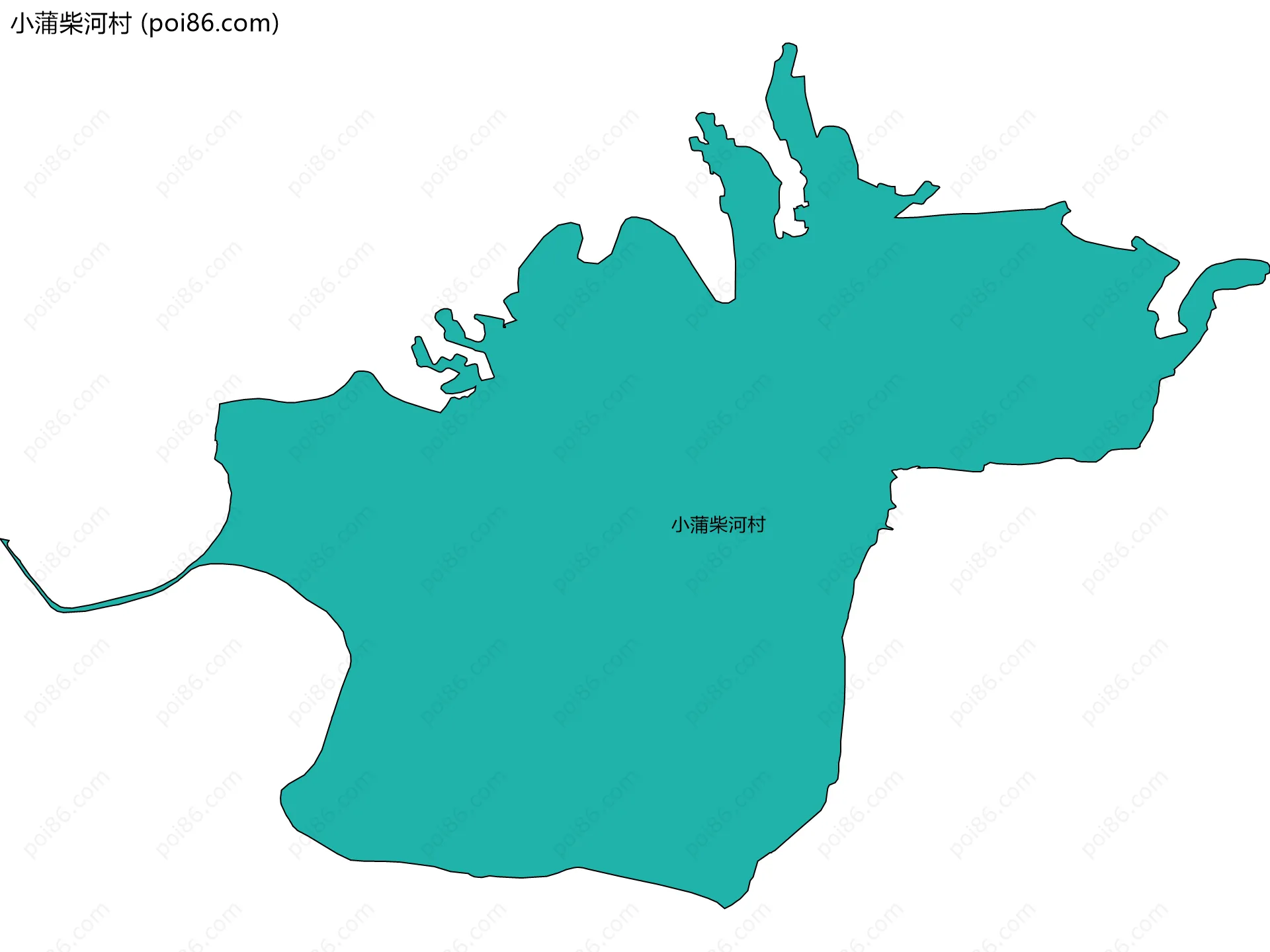 小蒲柴河村边界地图