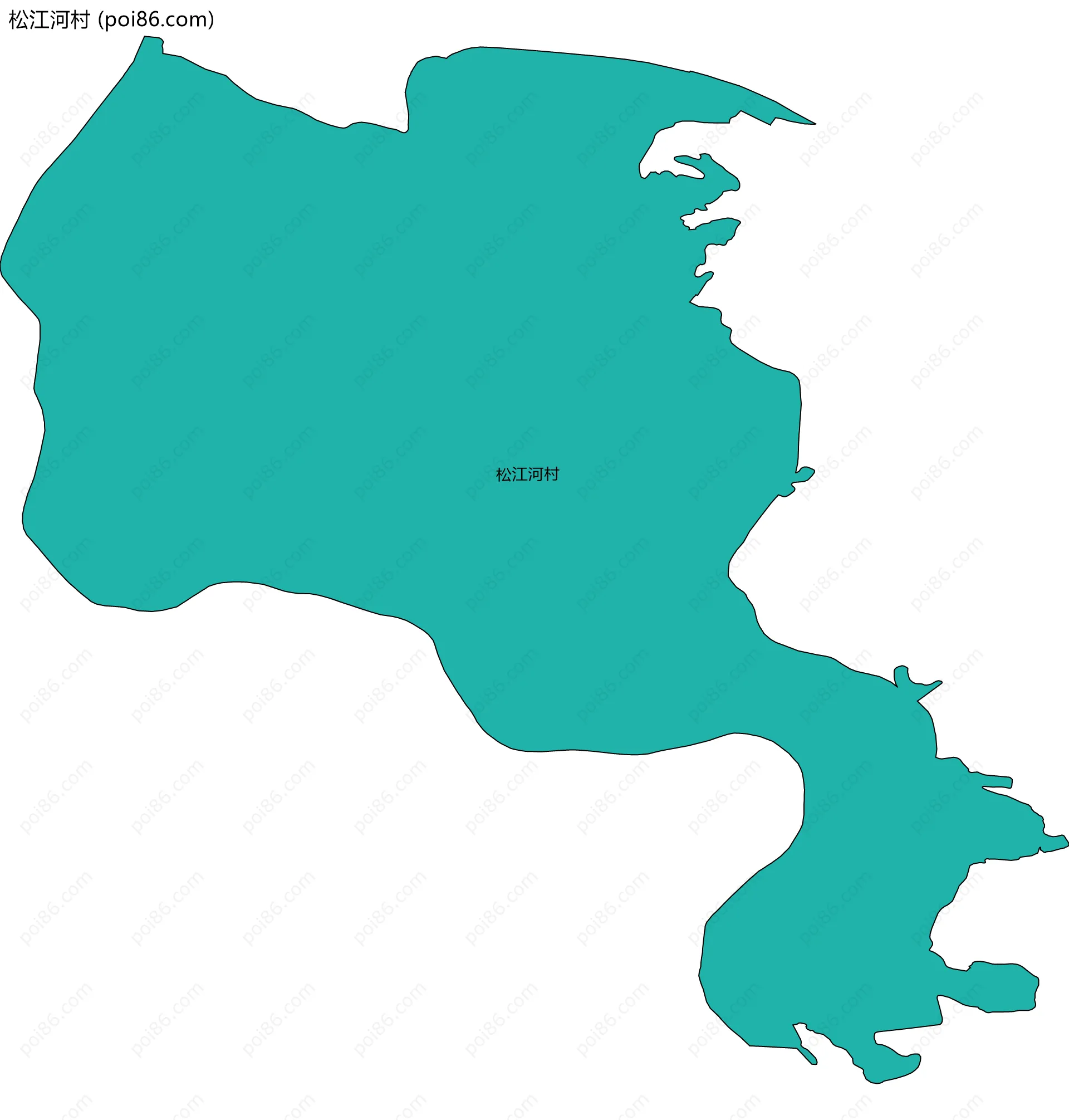 松江河村边界地图