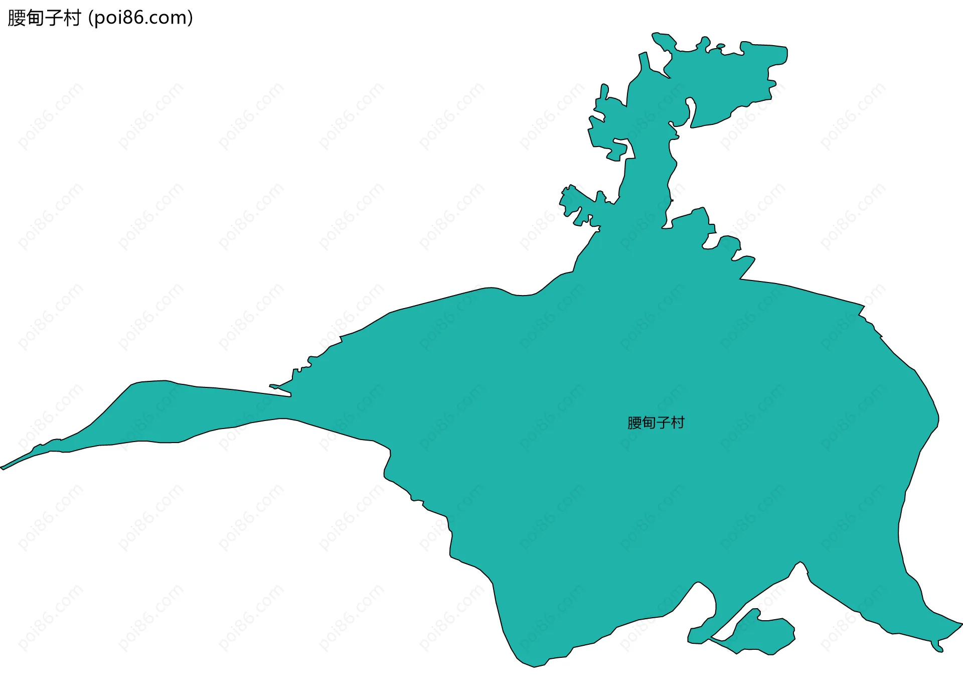 腰甸子村边界地图
