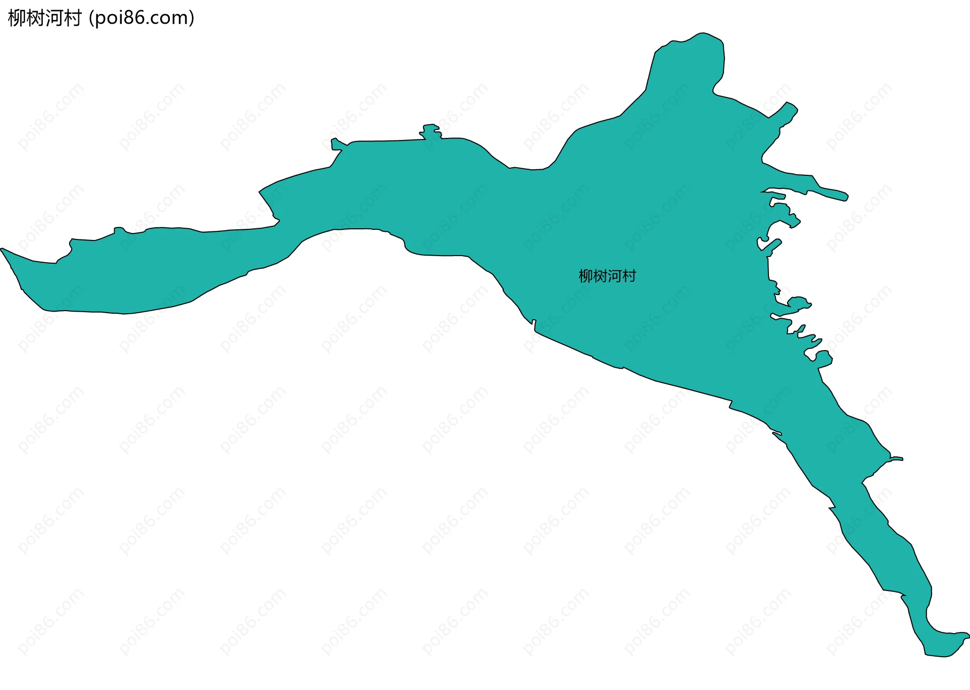 柳树河村边界地图