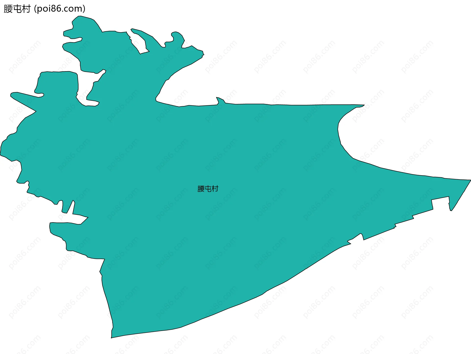 腰屯村边界地图