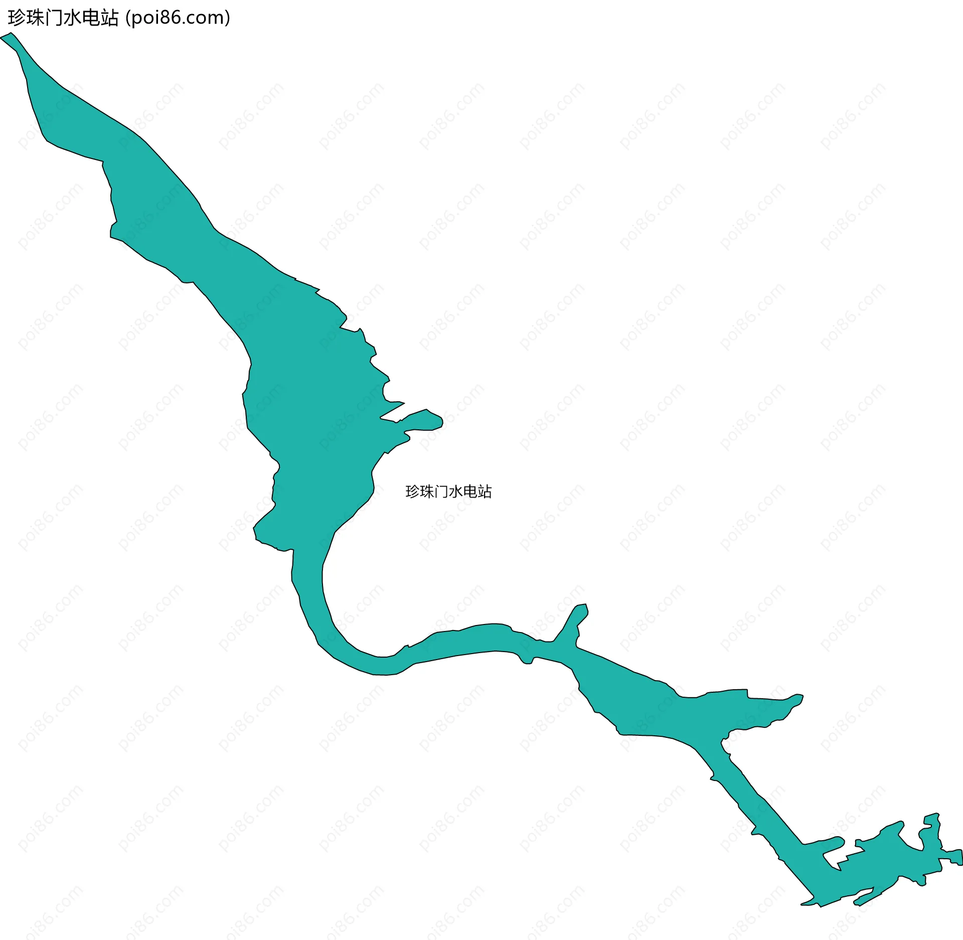 珍珠门水电站边界地图