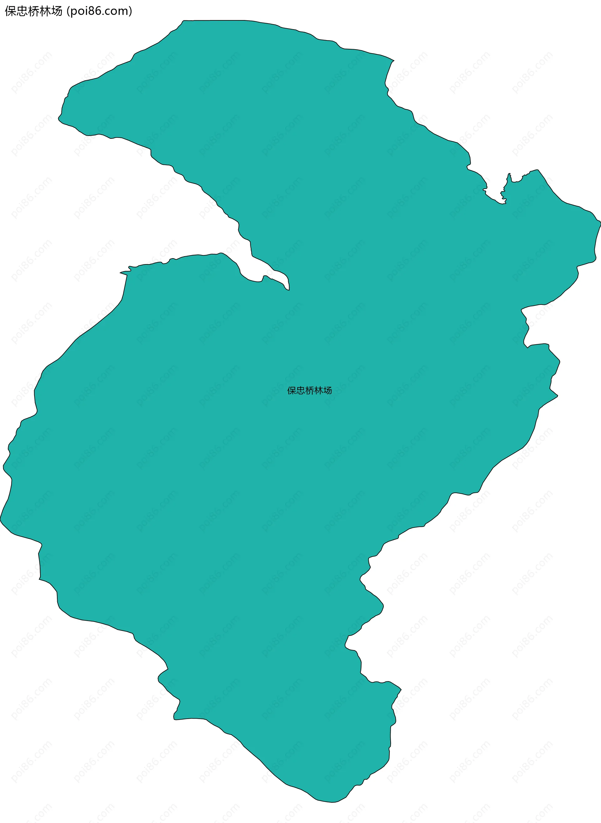 保忠桥林场边界地图