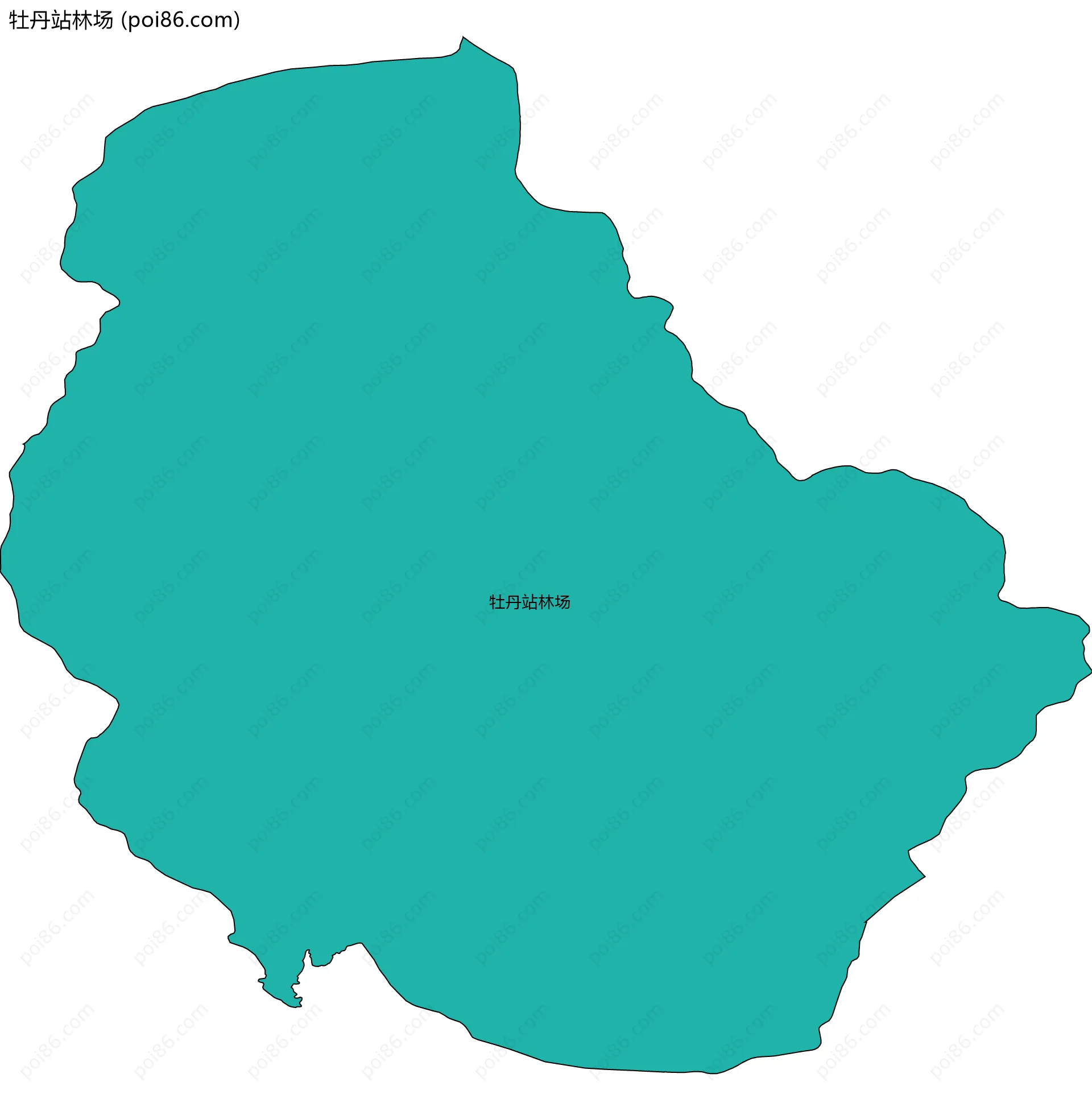 牡丹站林场边界地图