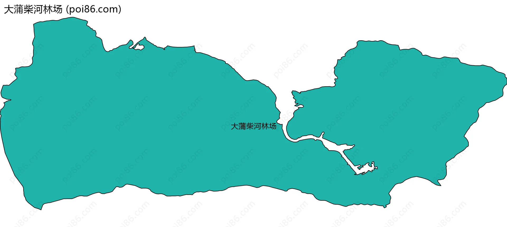 大蒲柴河林场边界地图