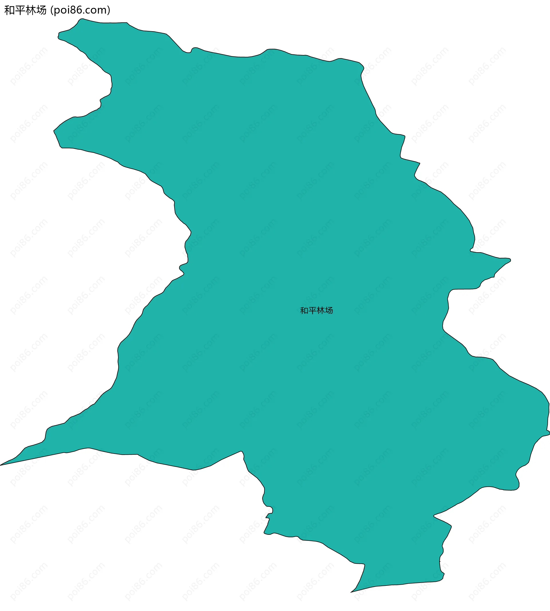 和平林场边界地图