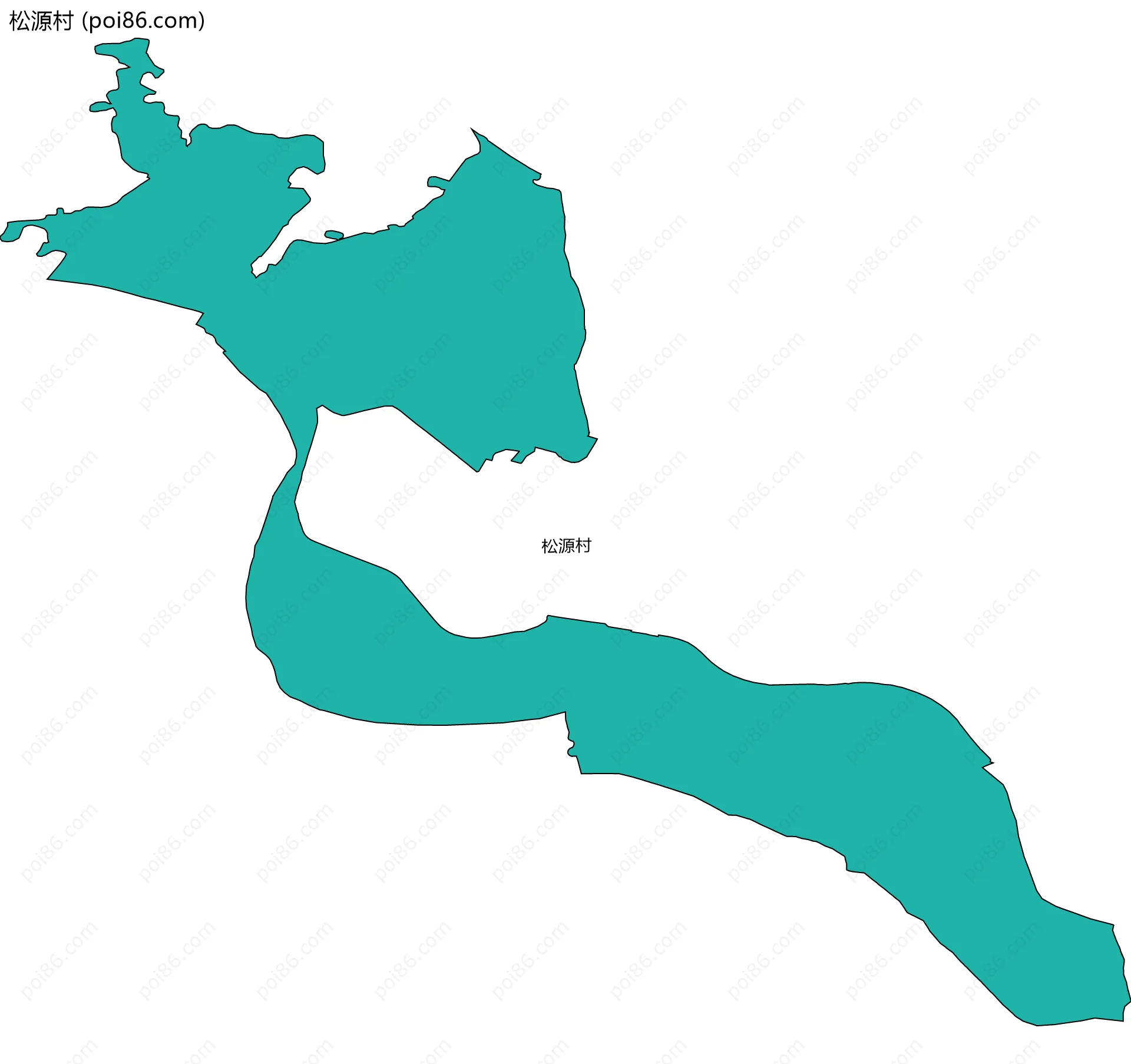 松源村边界地图