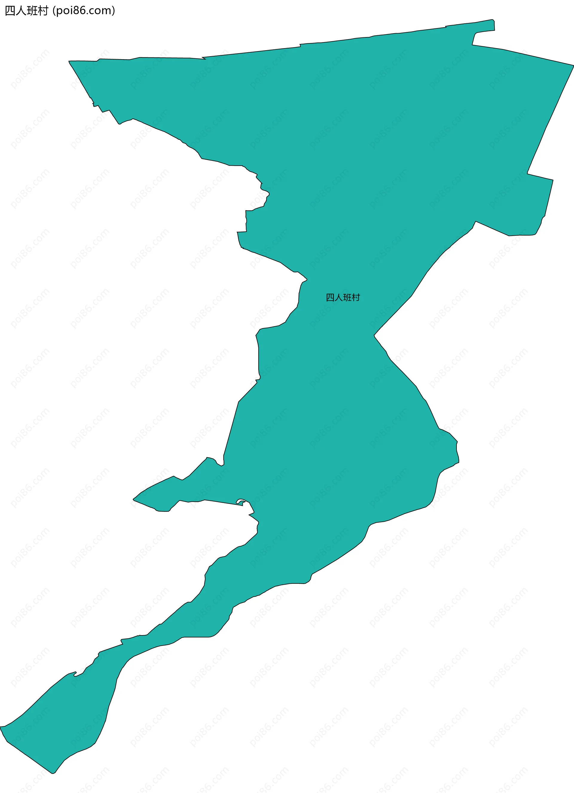四人班村边界地图