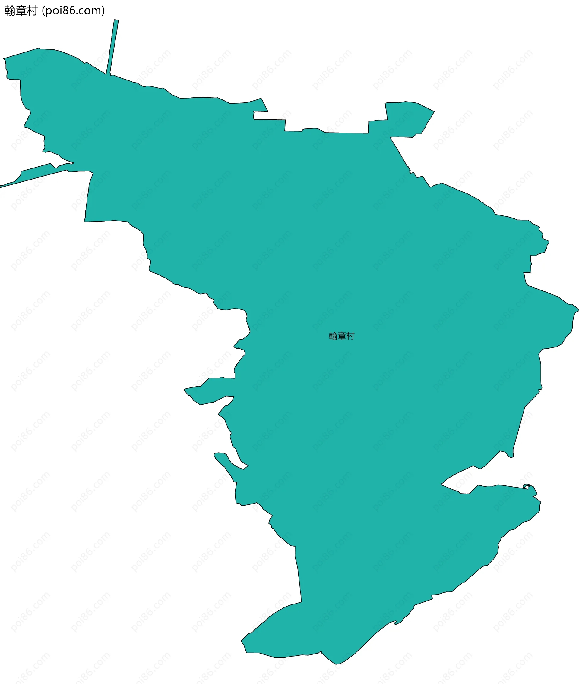 翰章村边界地图