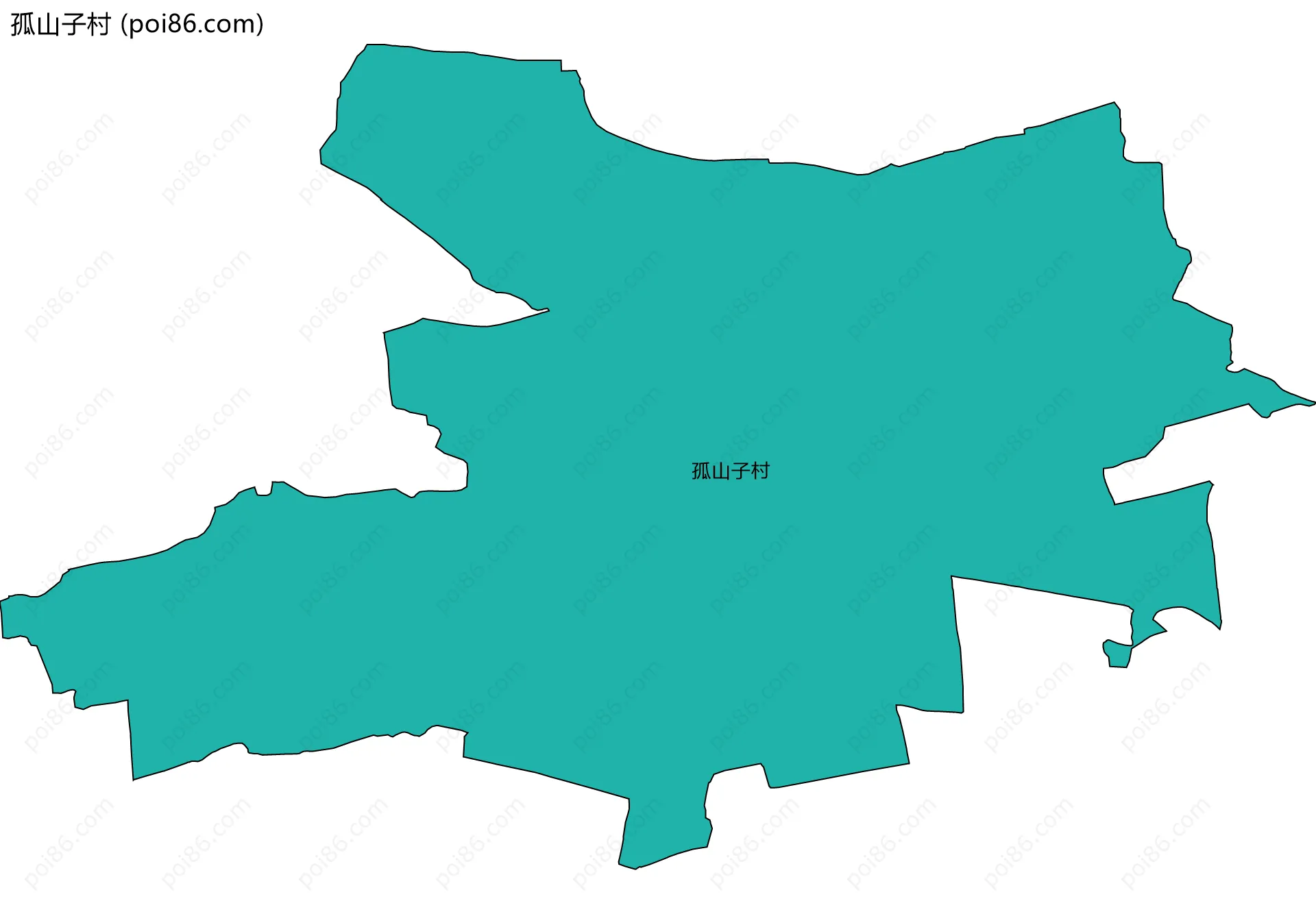 孤山子村边界地图