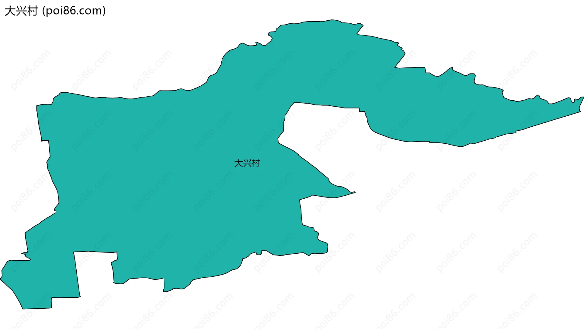 大兴村边界地图