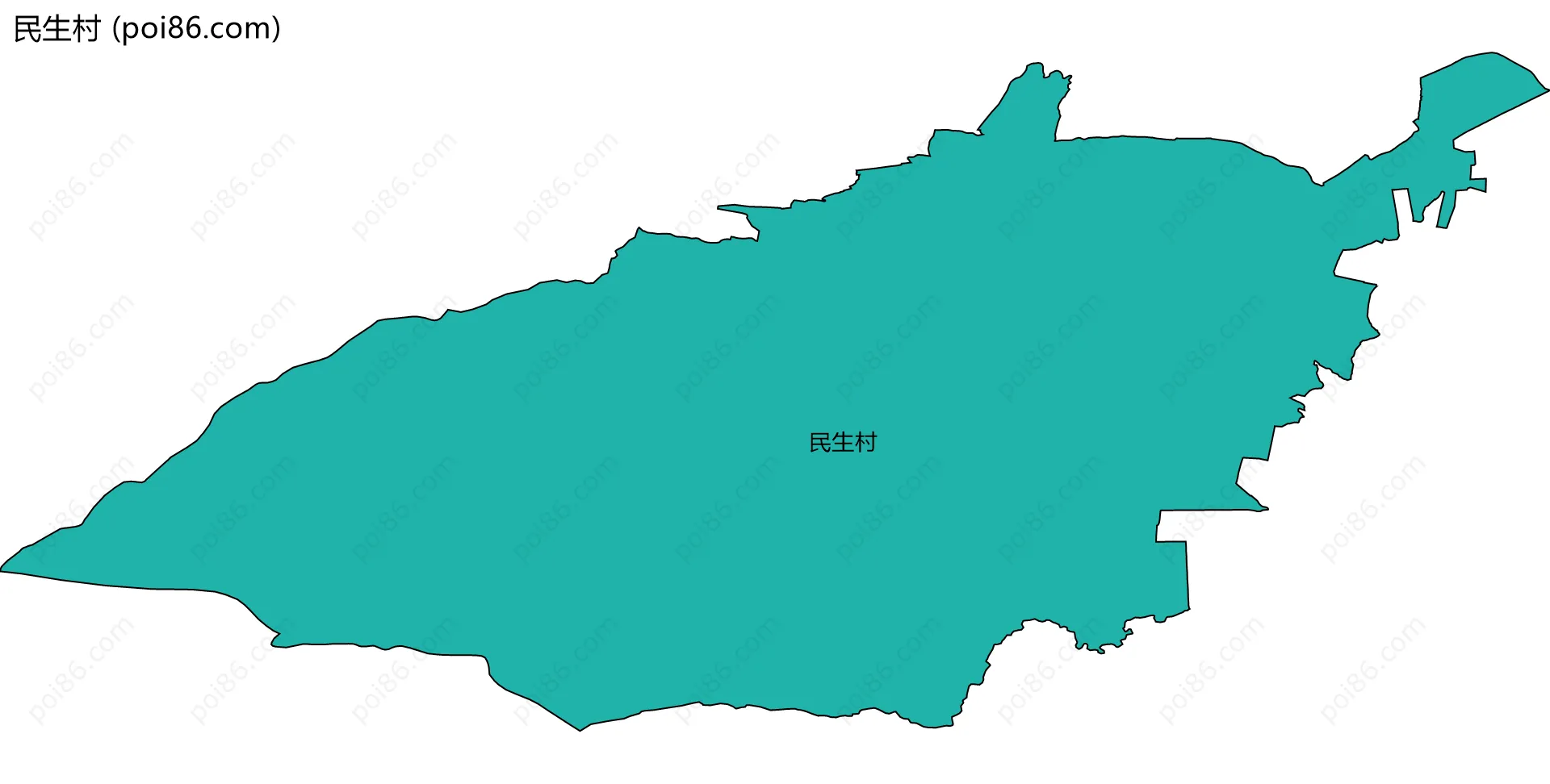 民生村边界地图