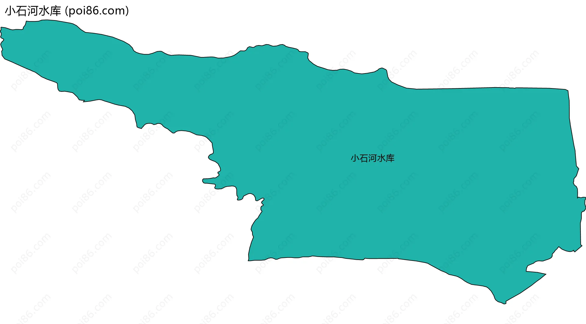 小石河水库边界地图