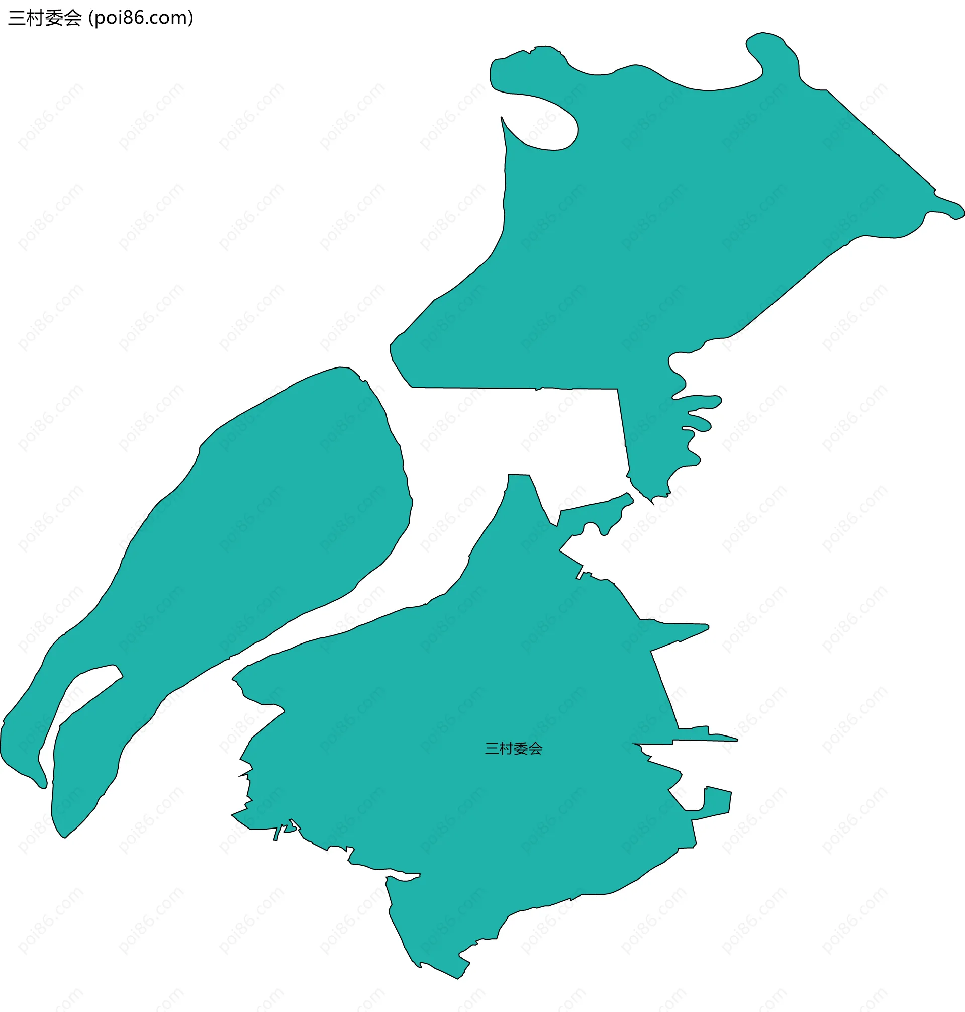 三村委会边界地图