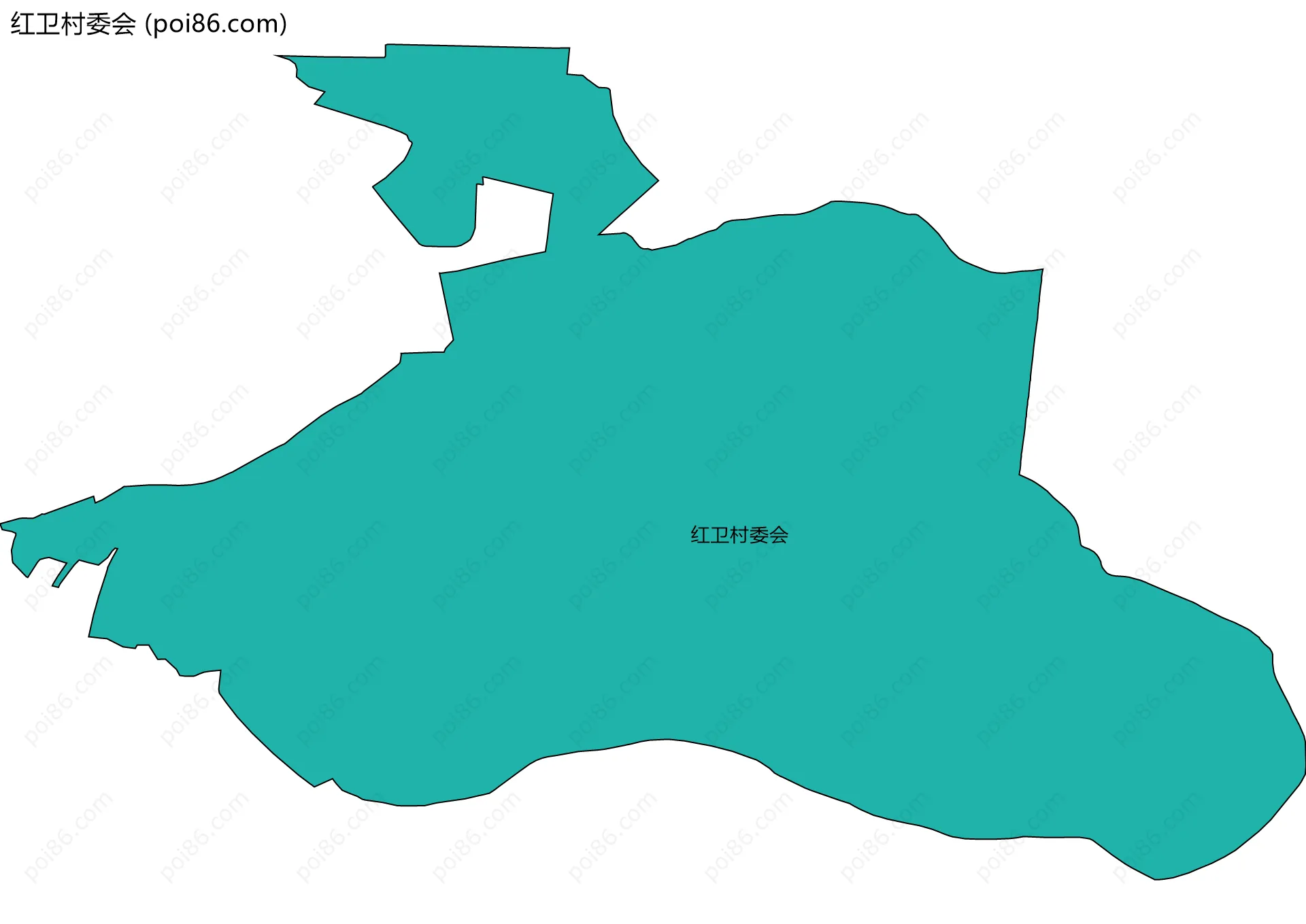红卫村委会边界地图