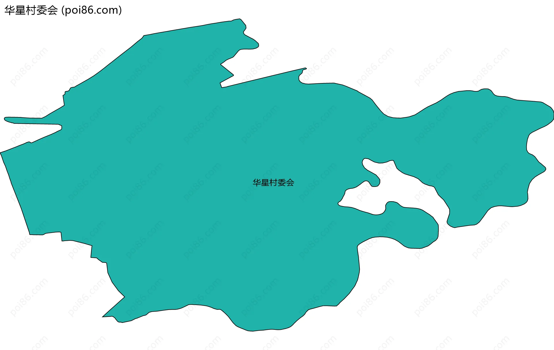 华星村委会边界地图