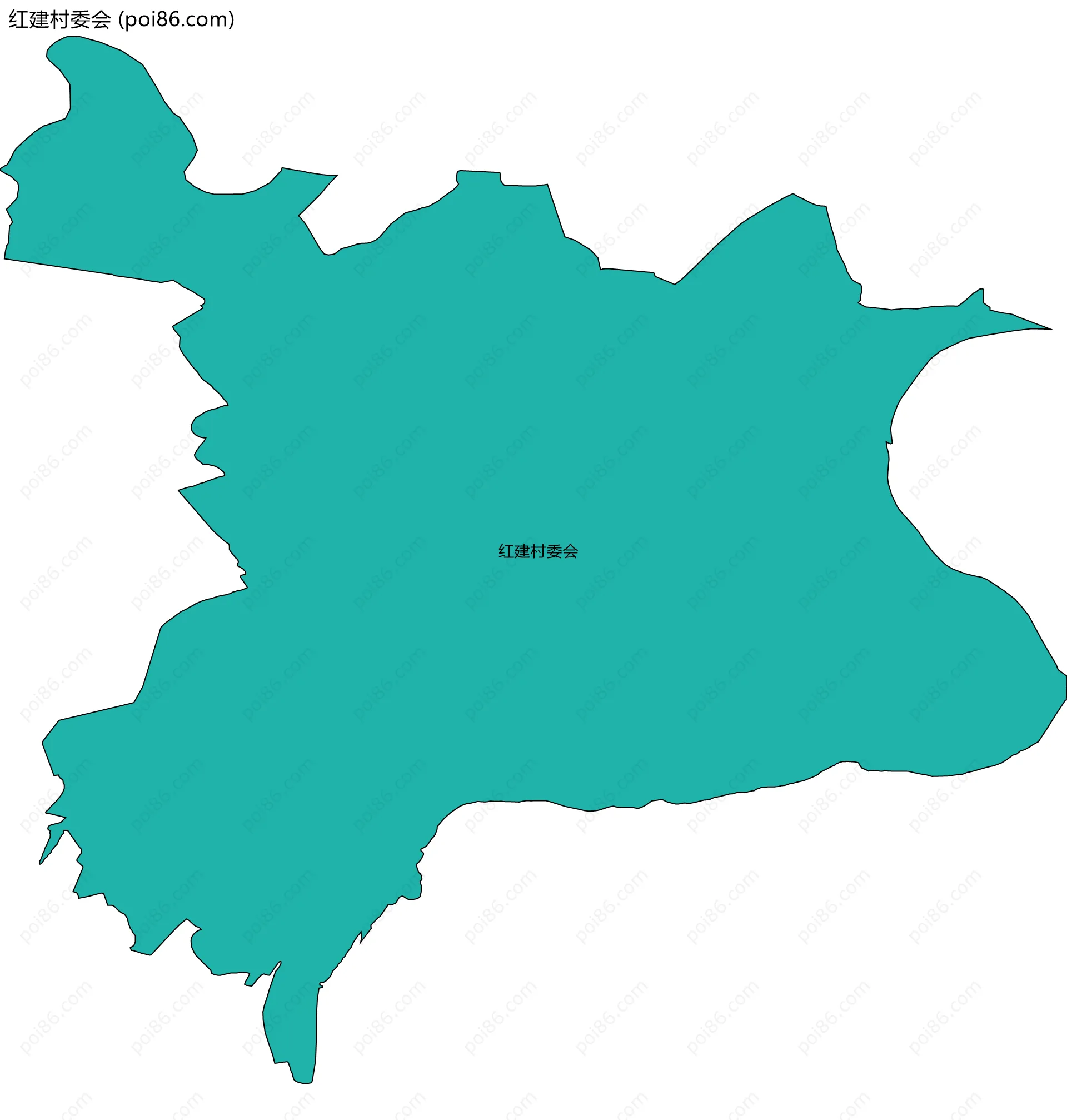 红建村委会边界地图