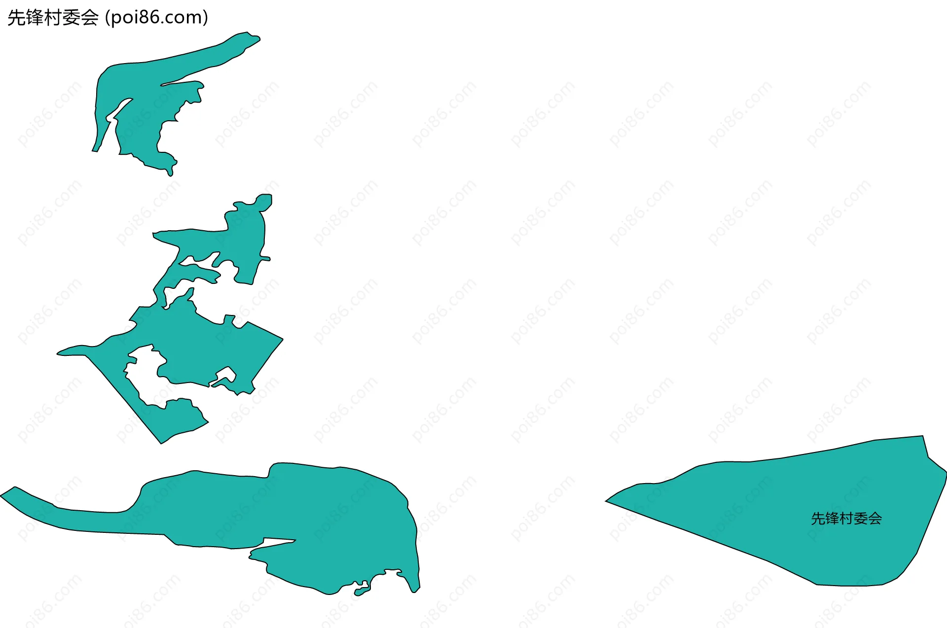 先锋村委会边界地图
