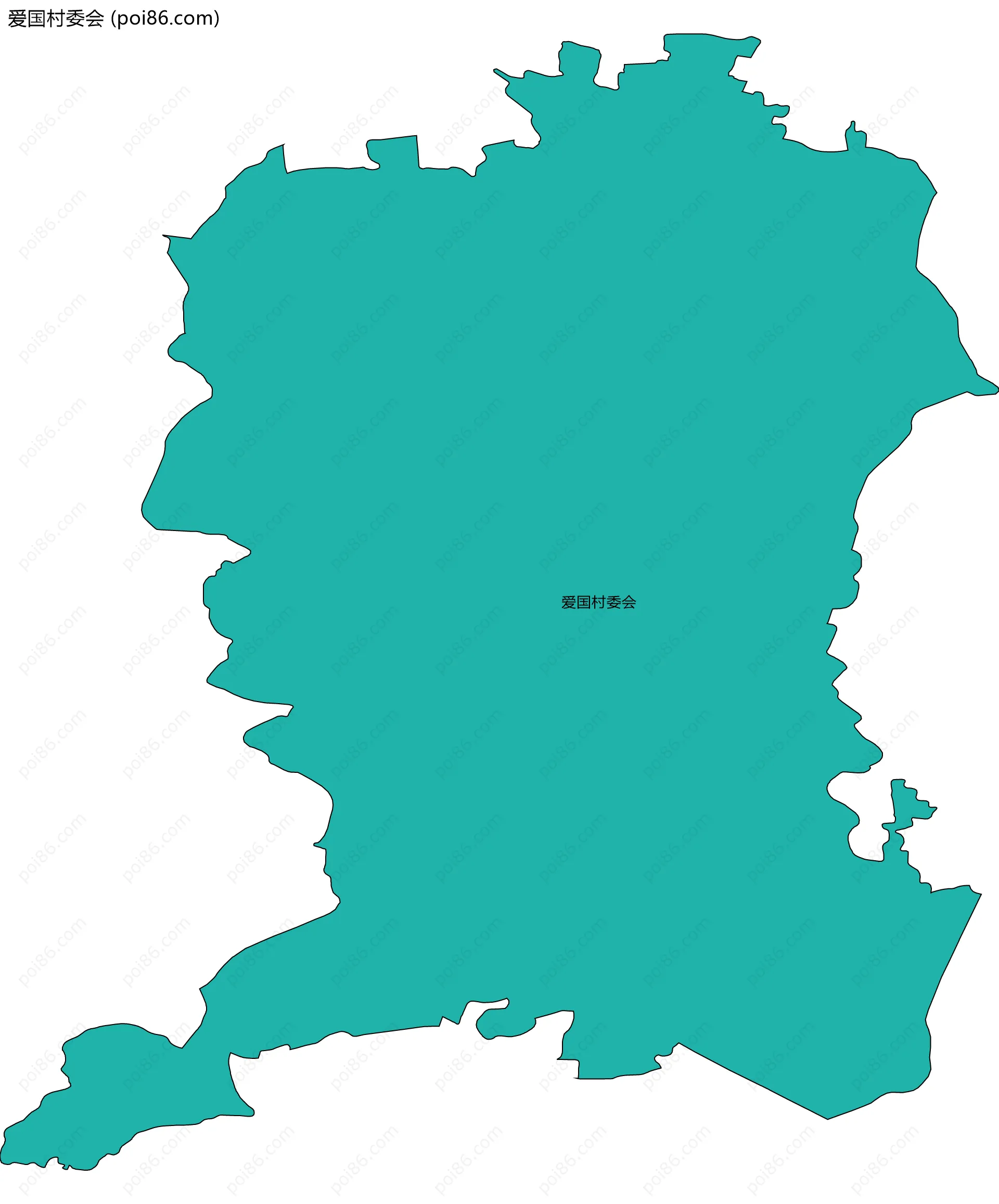 爱国村委会边界地图