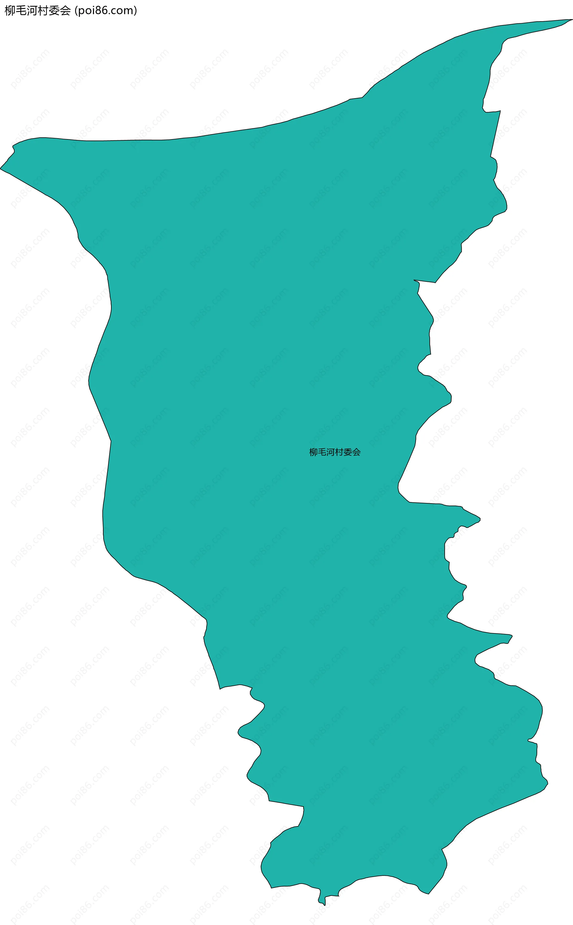 柳毛河村委会边界地图