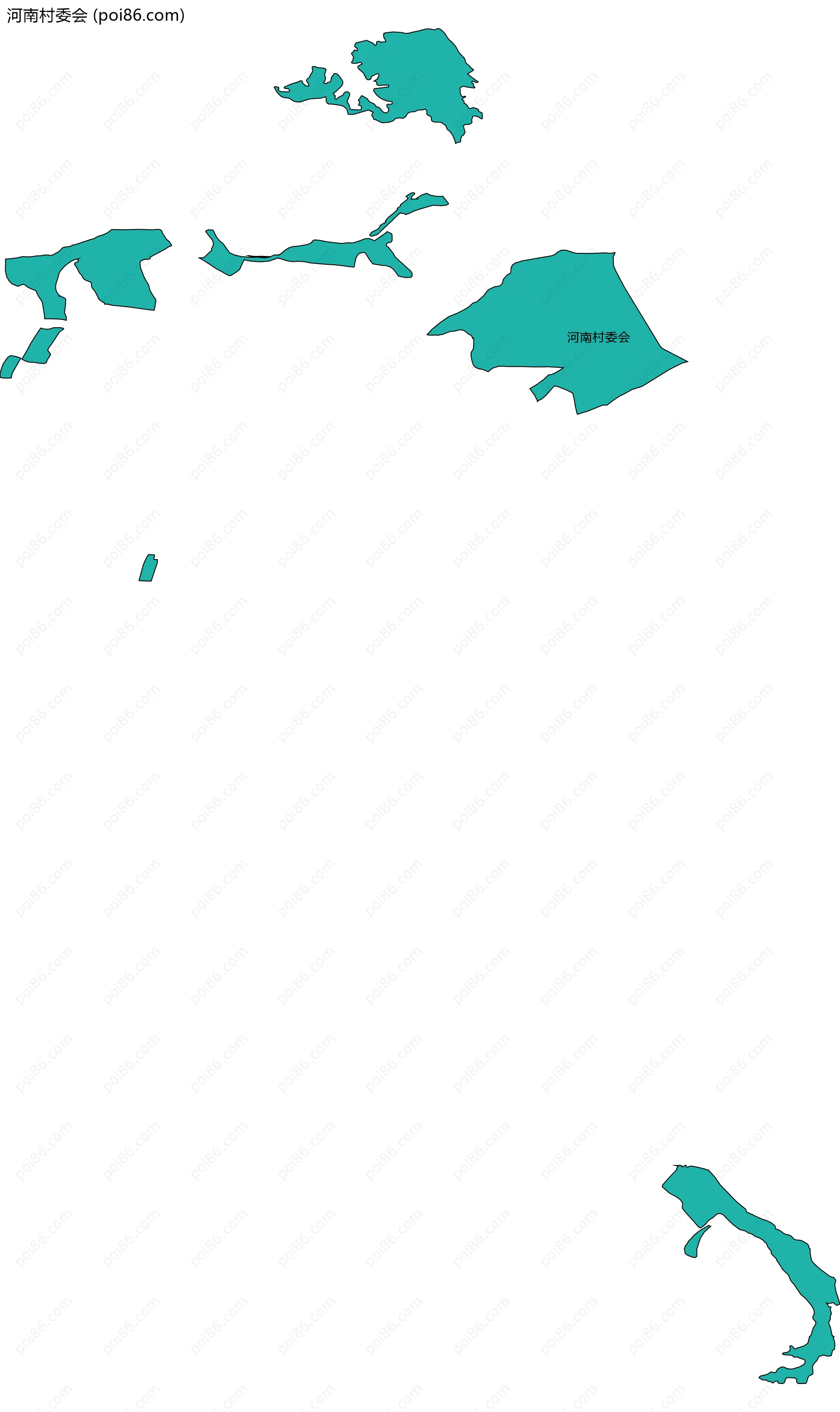 河南村委会边界地图