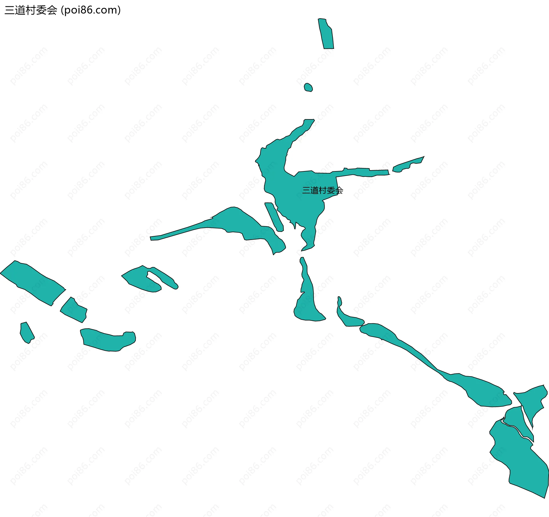 三道村委会边界地图