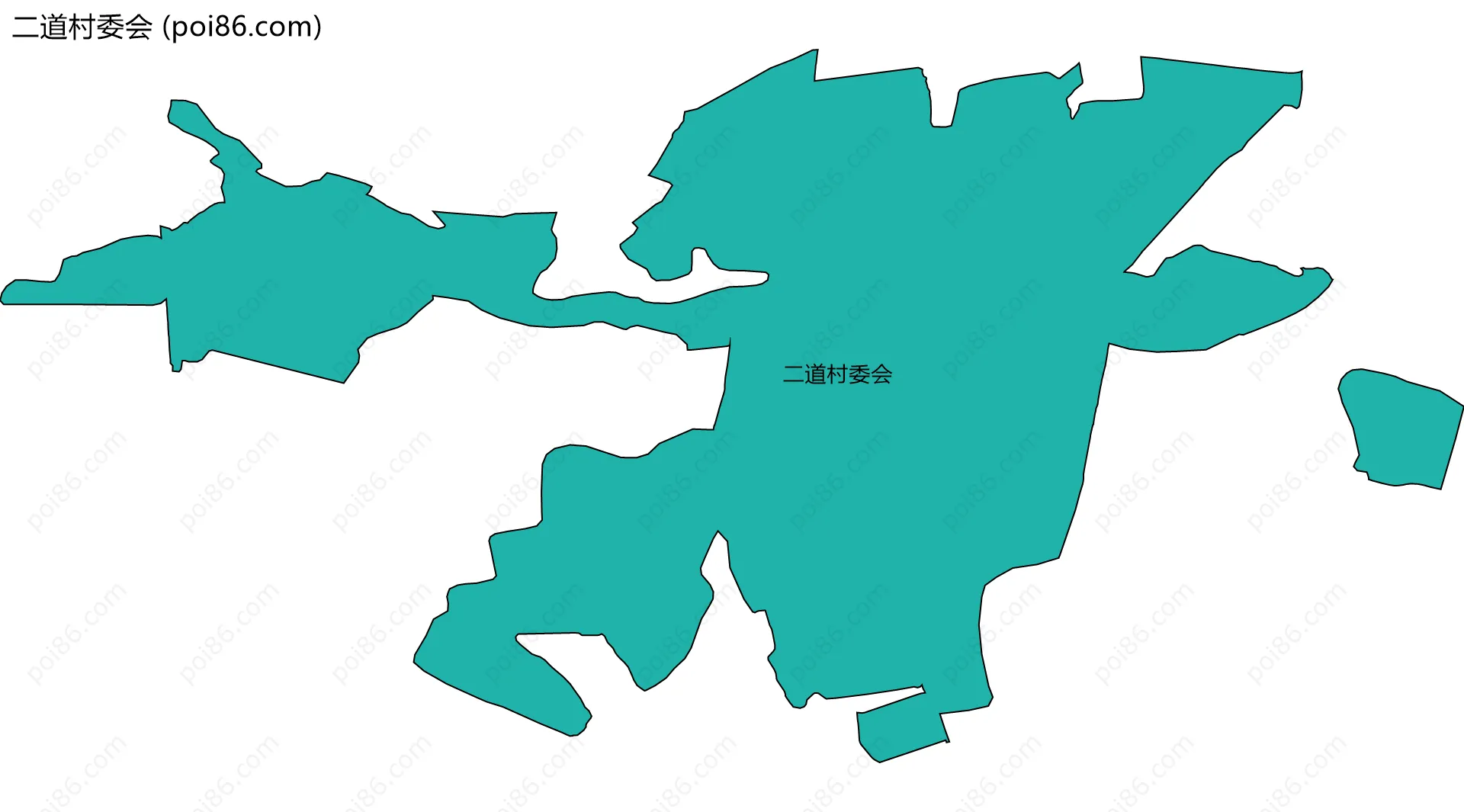 二道村委会边界地图