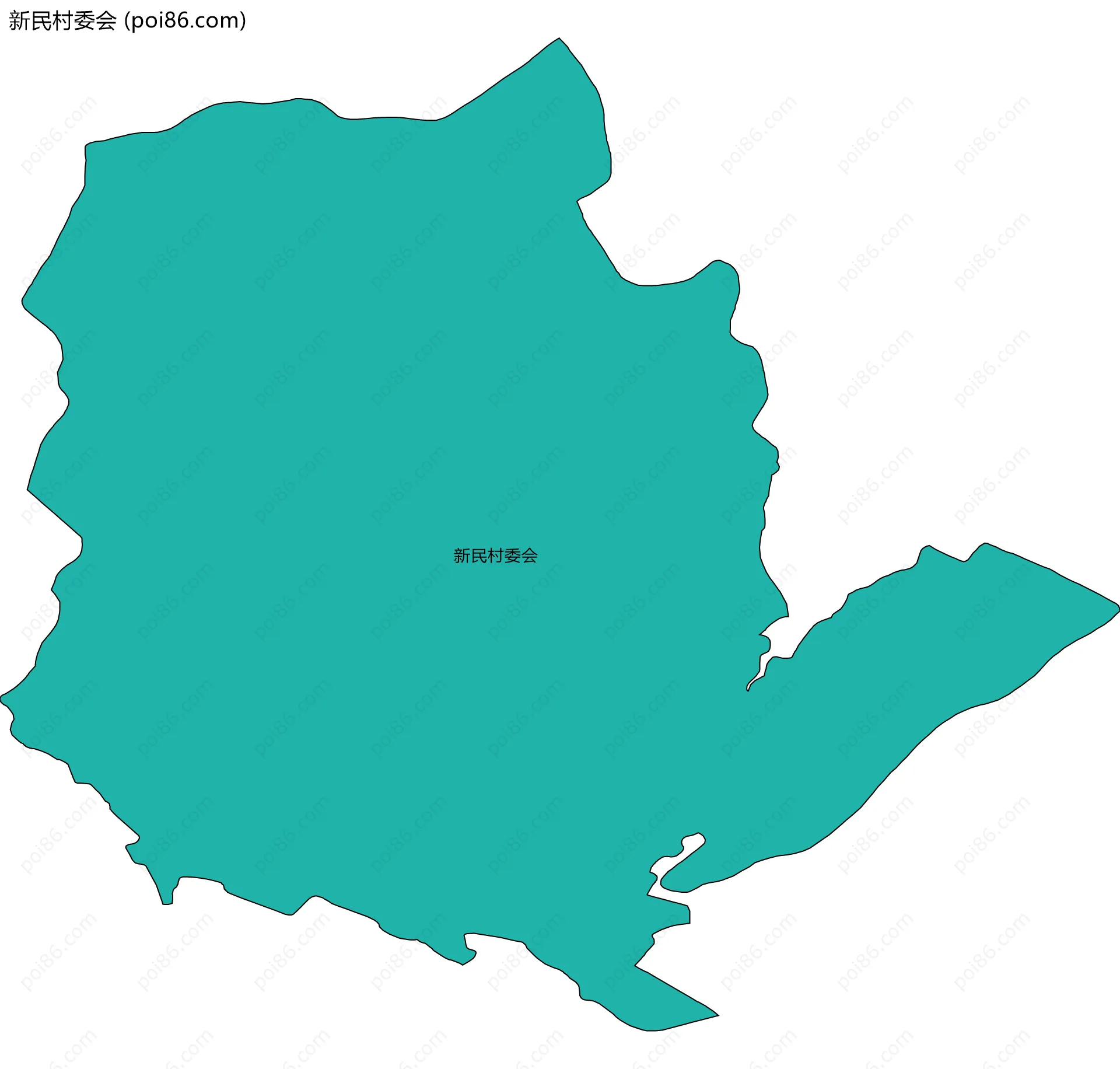 新民村委会边界地图