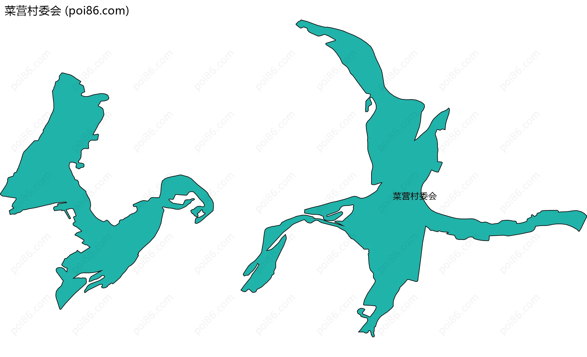 菜营村委会边界地图