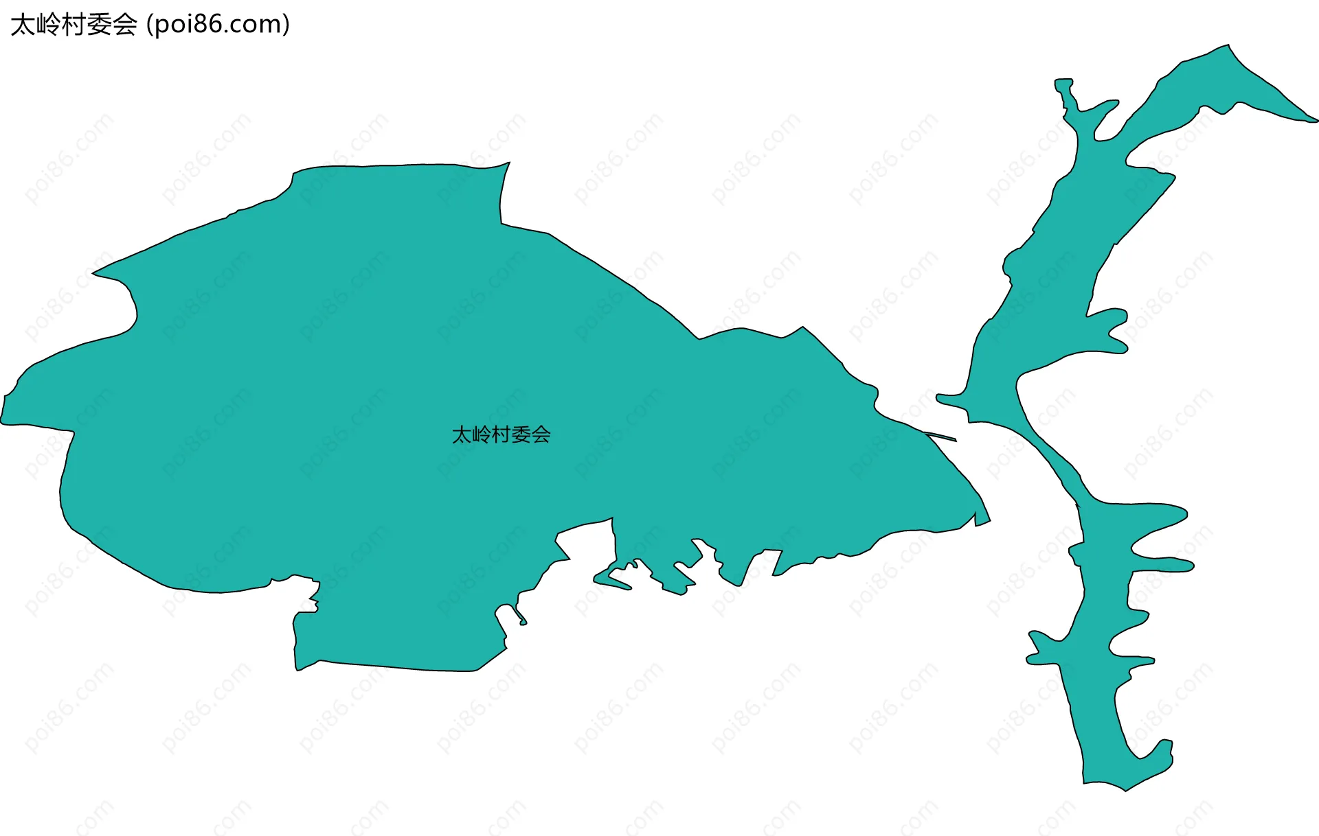 太岭村委会边界地图