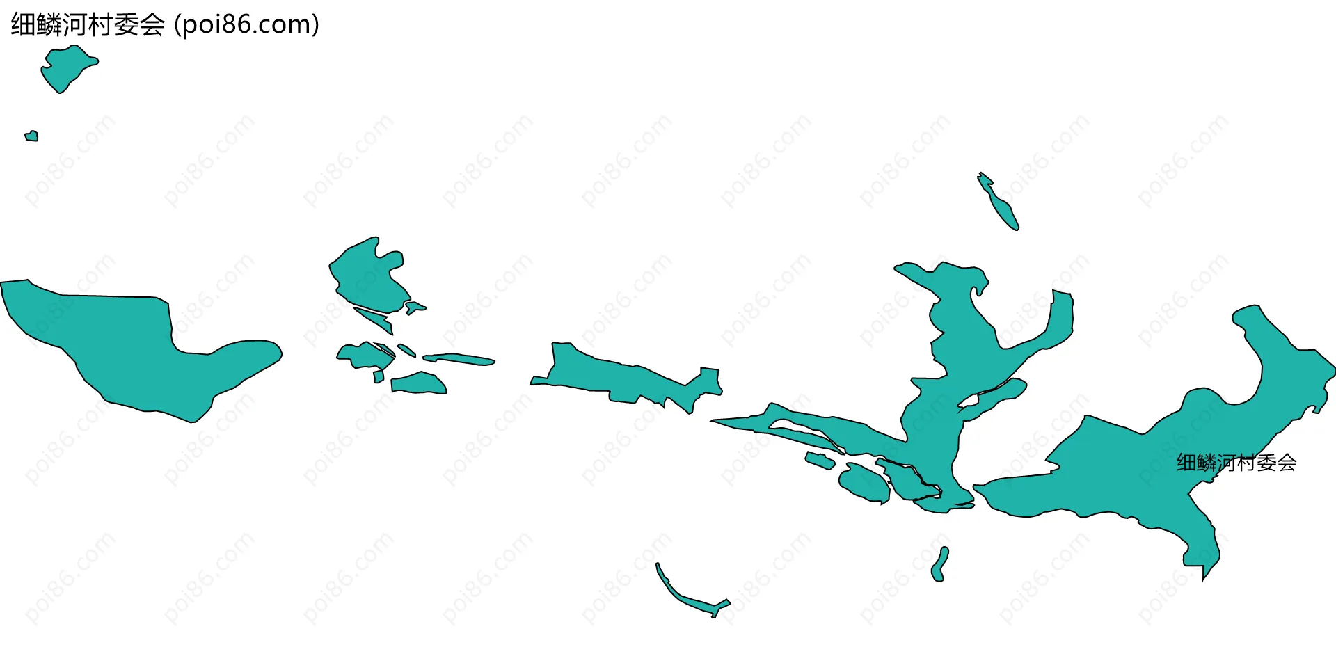 细鳞河村委会边界地图