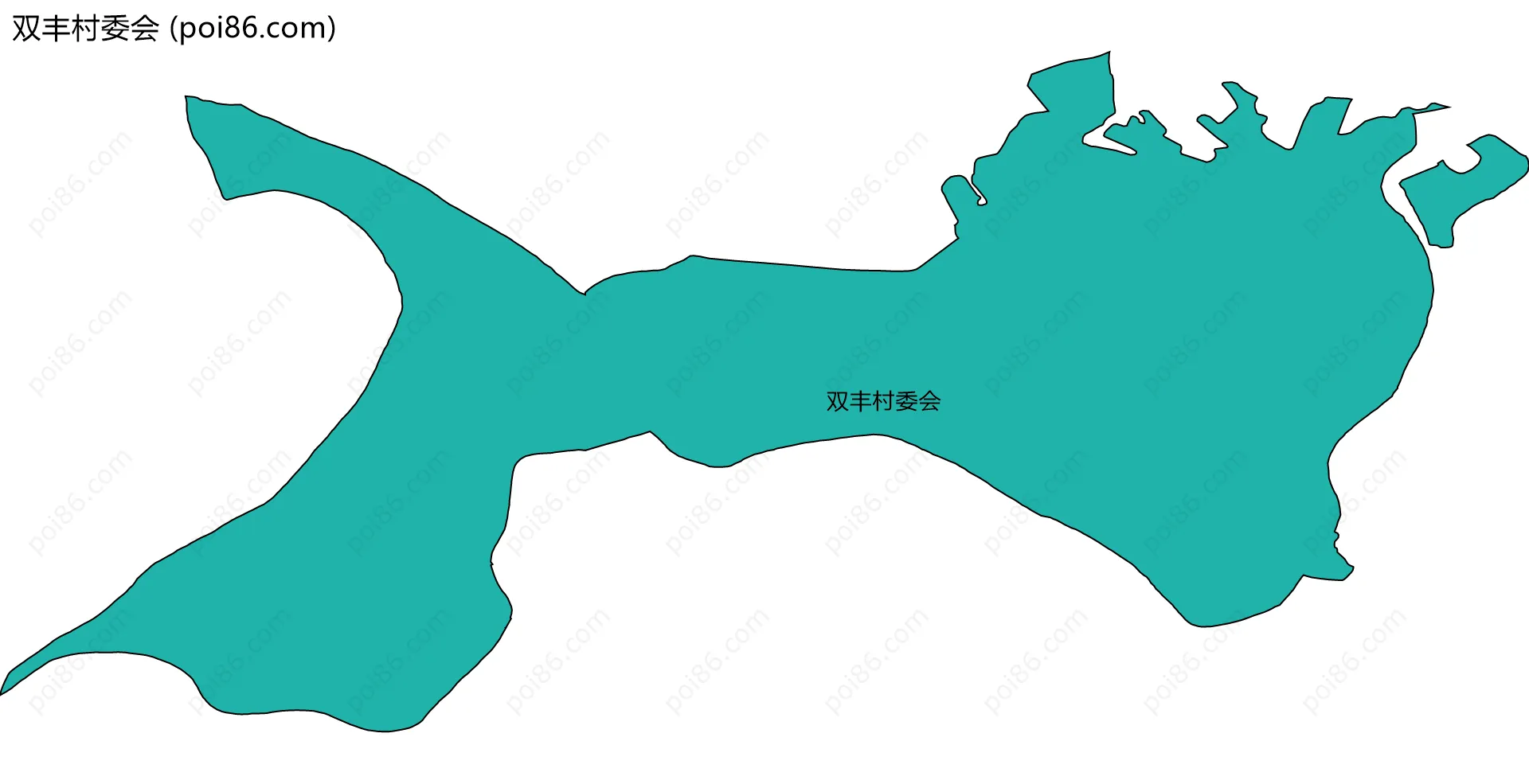 双丰村委会边界地图