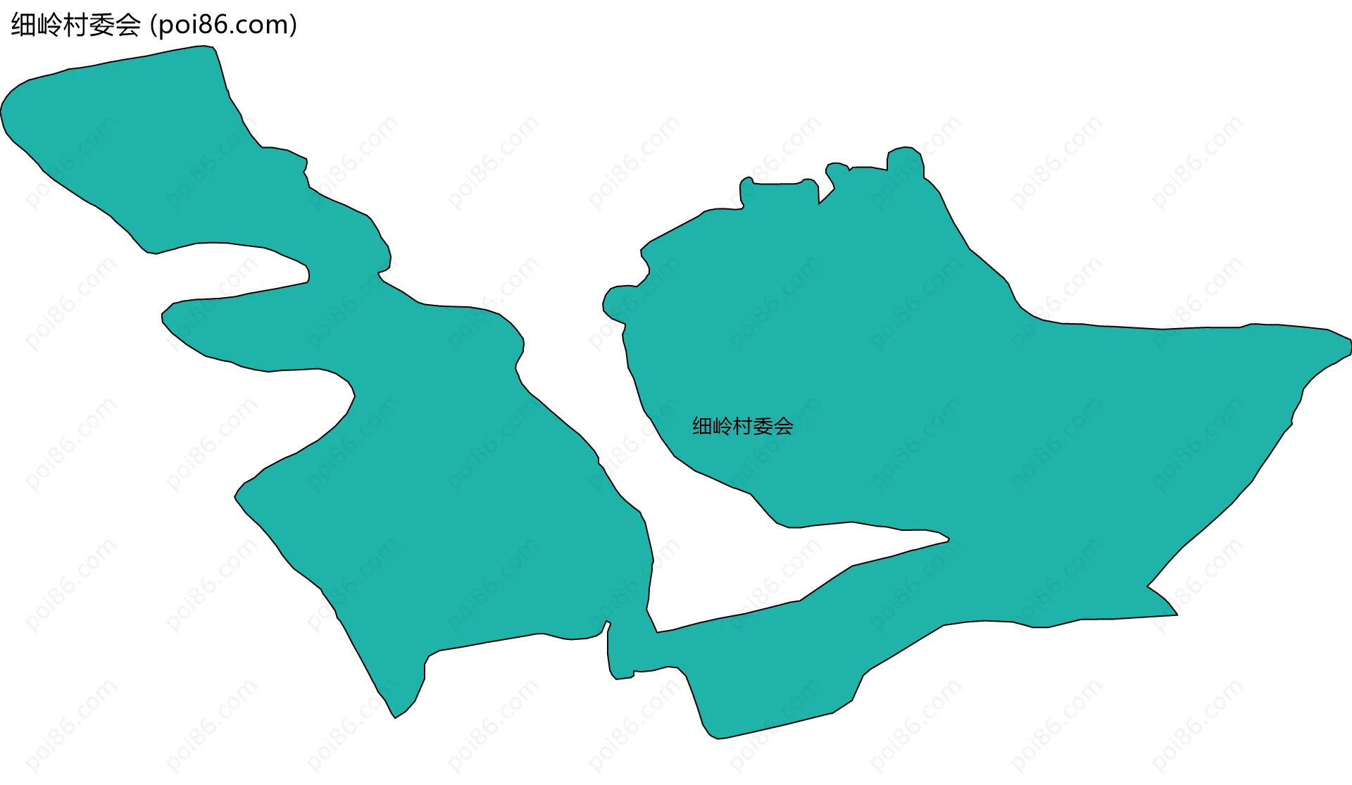 细岭村委会边界地图