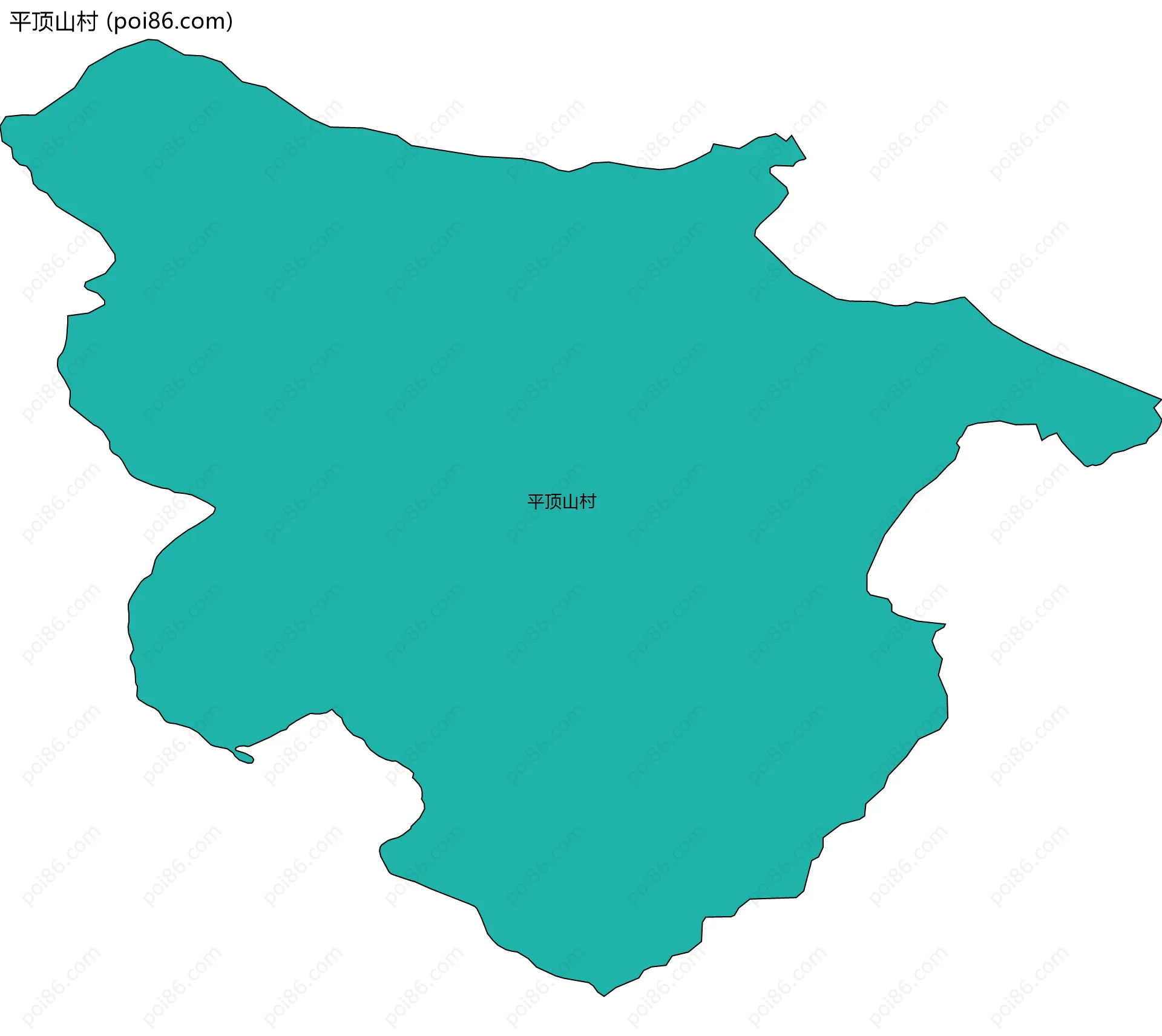 平顶山村边界地图