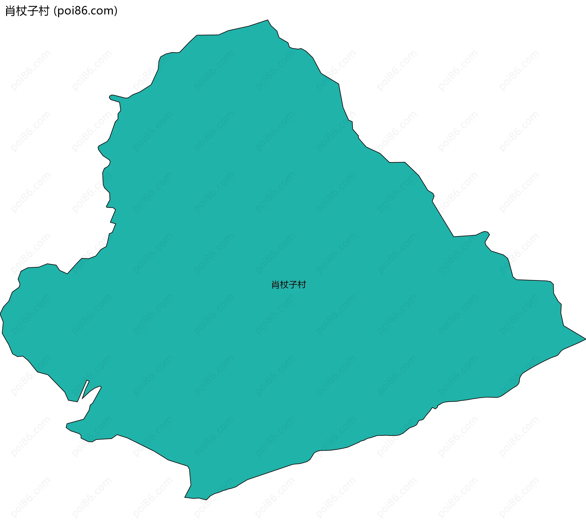 肖杖子村边界地图