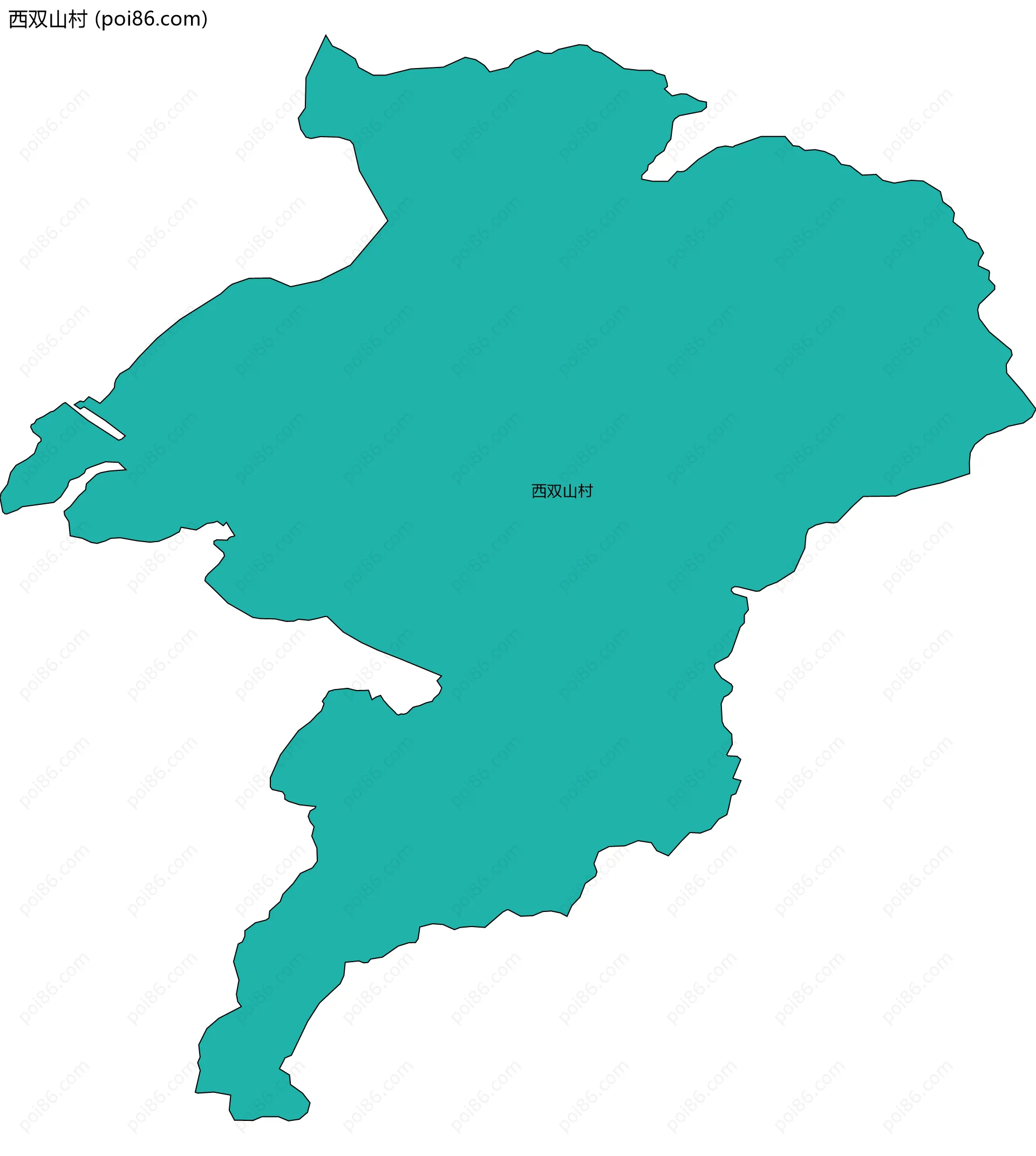 西双山村边界地图