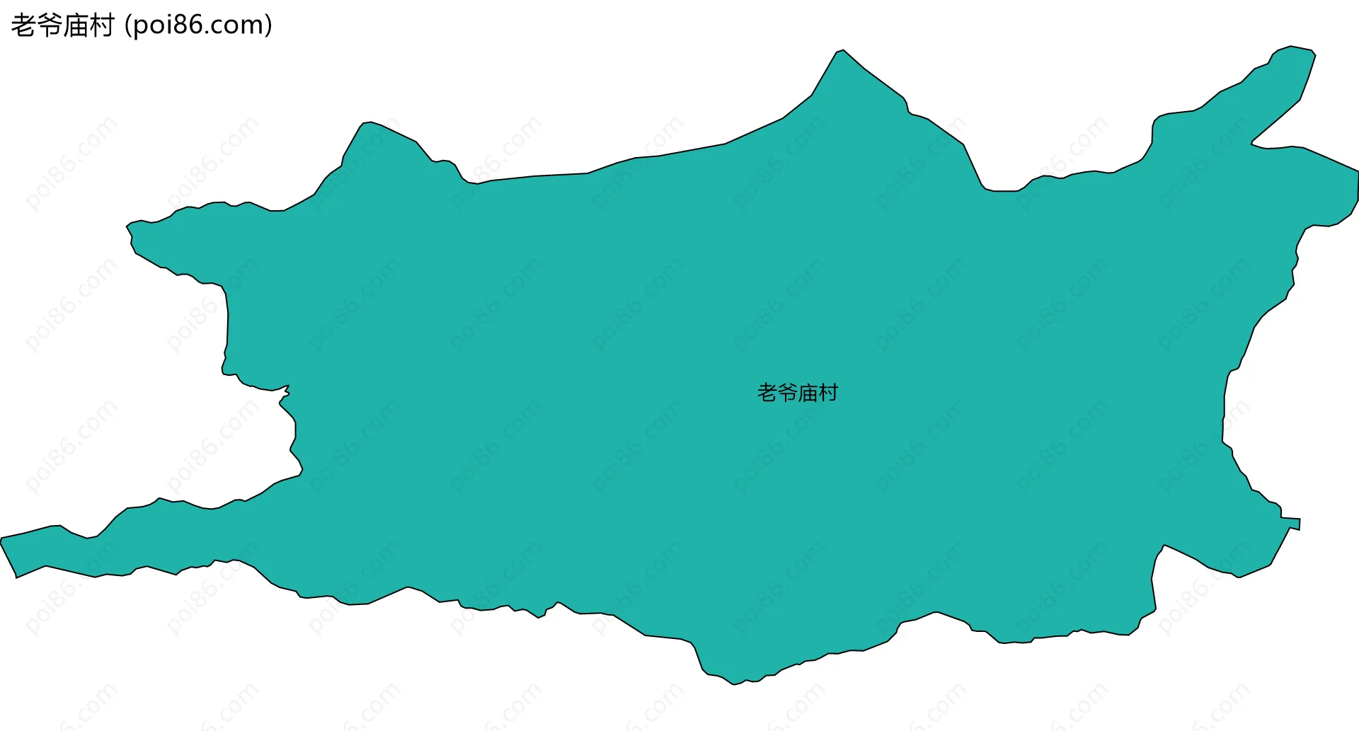 老爷庙村边界地图